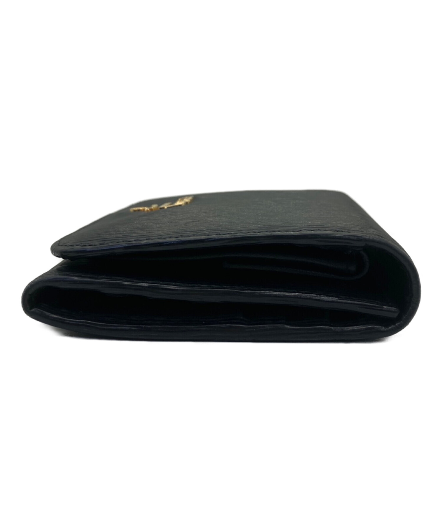 中古・古着通販】PRADA (プラダ) 3つ折り財布 ブラック｜ブランド