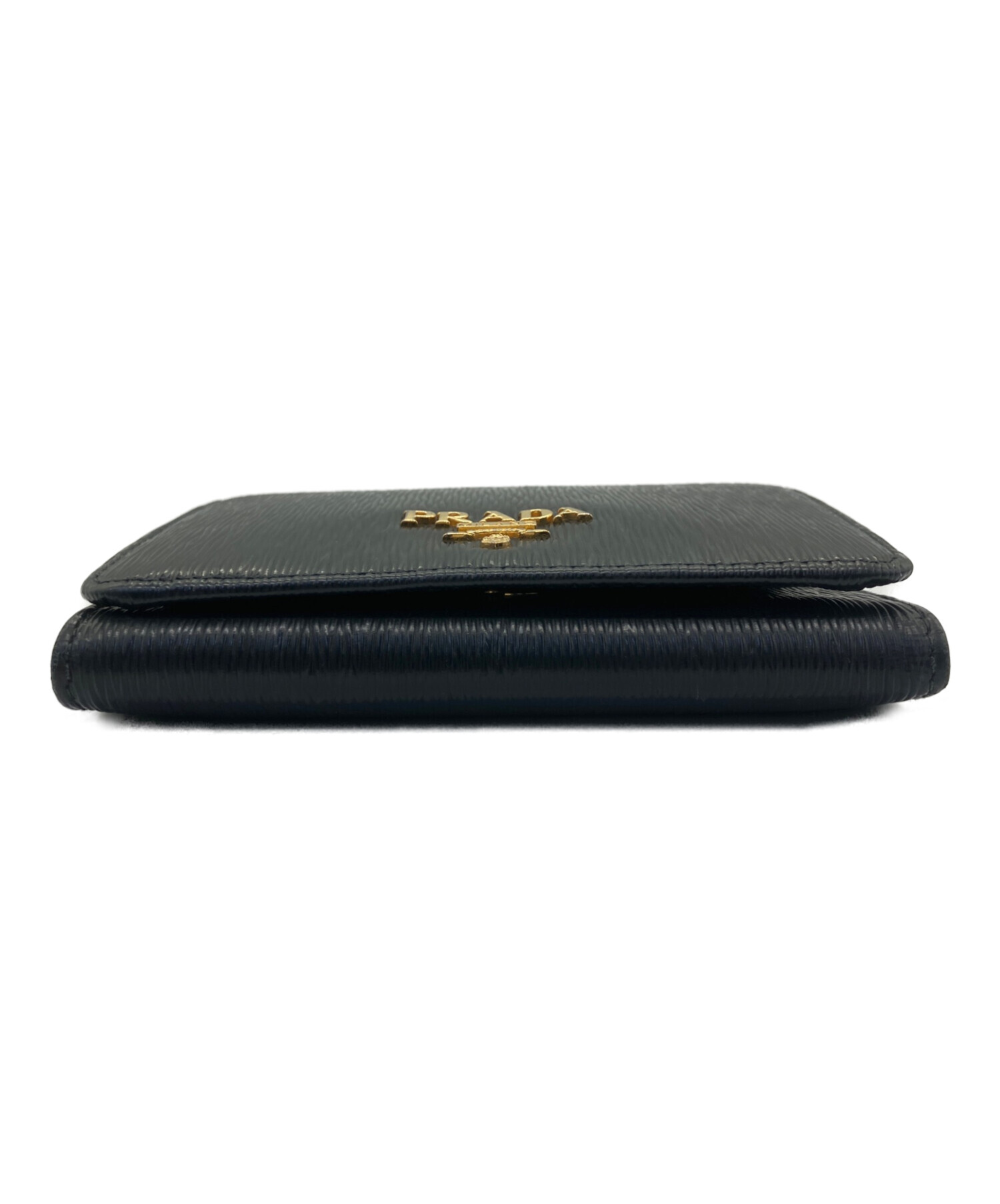 中古・古着通販】PRADA (プラダ) 3つ折り財布 ブラック｜ブランド