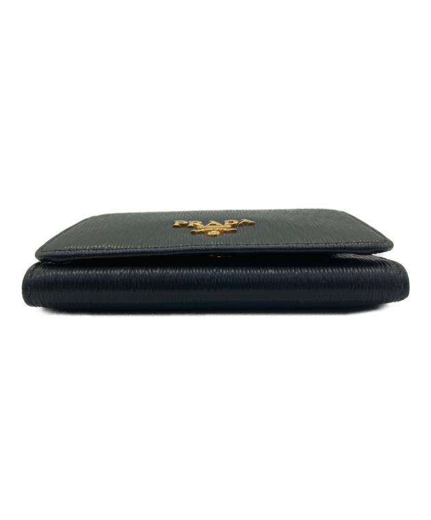 中古・古着通販】PRADA (プラダ) 3つ折り財布 ブラック｜ブランド
