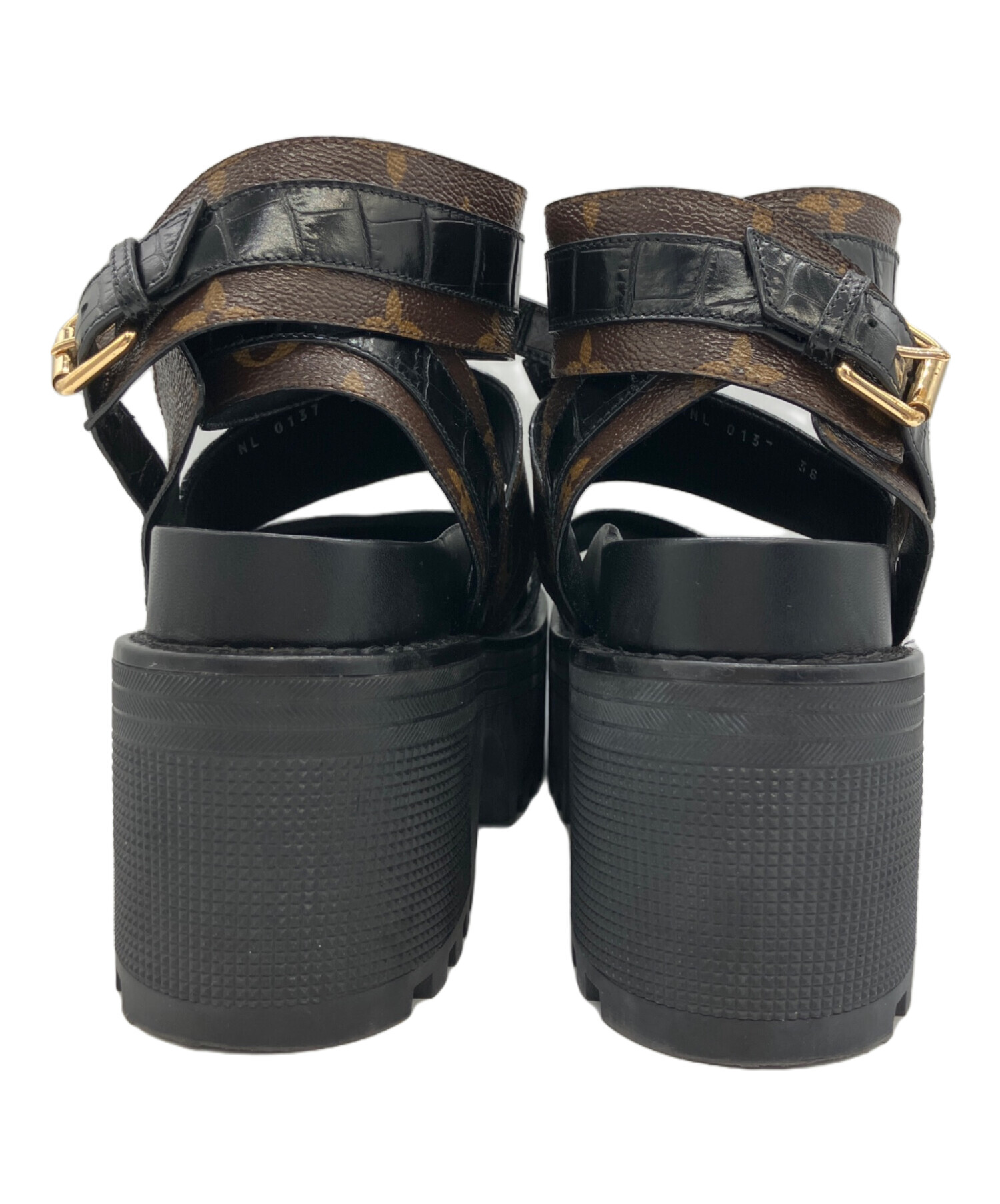 Louis Vuitton スポーツサンダル 厚底 38 中古・古着通販】LOUIS VUITTON (ルイ ヴィトン) 厚底サンダル