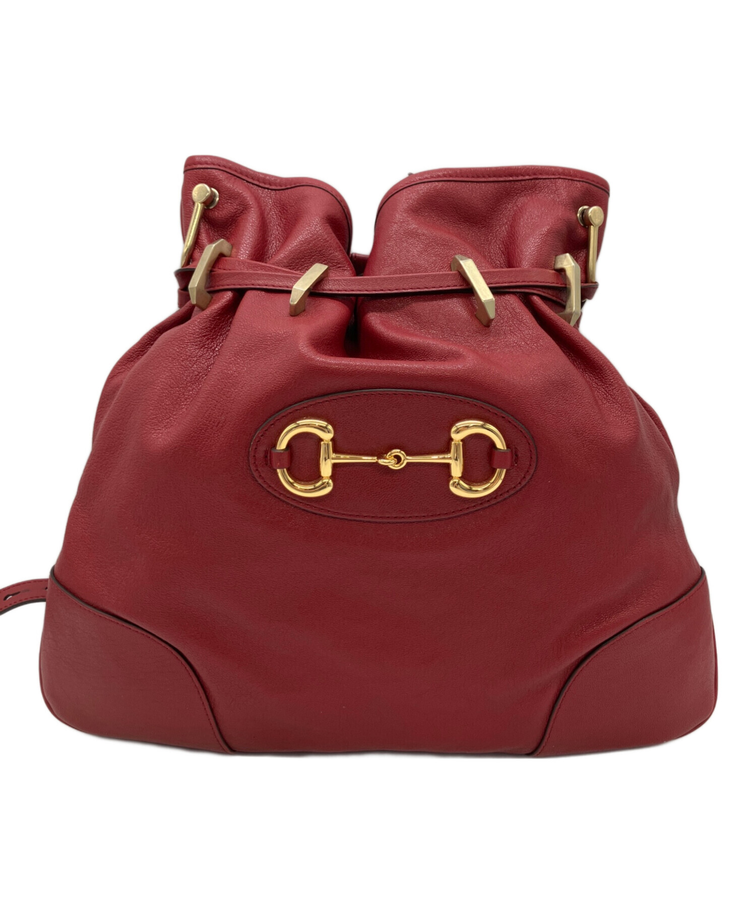 GUCCI グッチ ショルダーバッグ  赤 【古着】【中古】【送料無料】 GUCCI - GUCCI グッチ ショルダーバッグ 赤 【古着】【中古】【送料