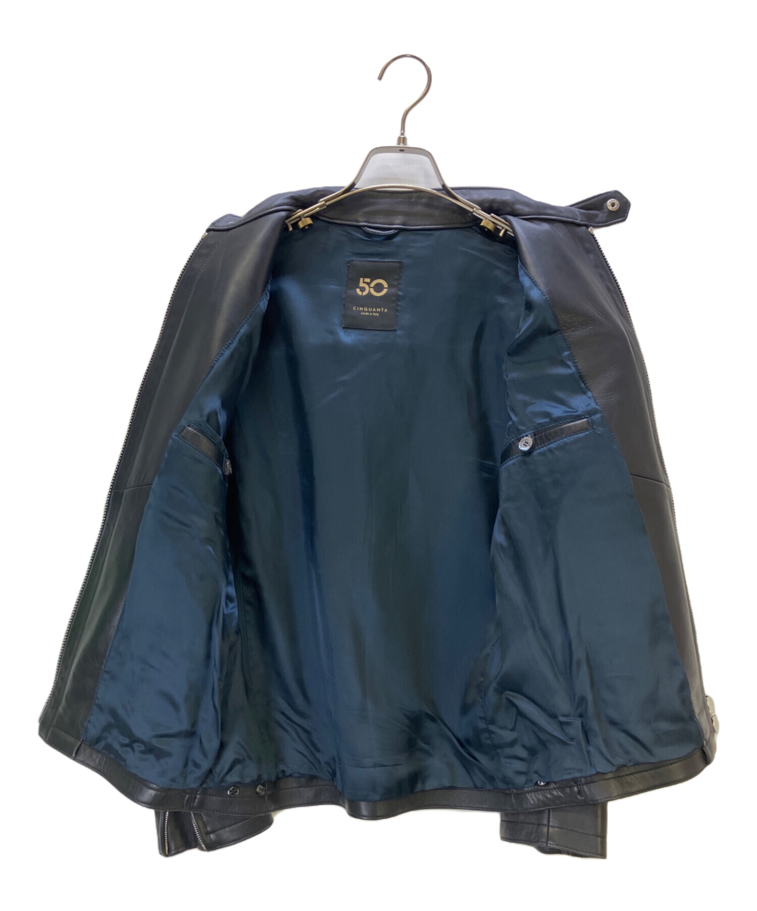 中古・古着通販】Cinquanta (チンクワンタ) レザージャケット ブラック