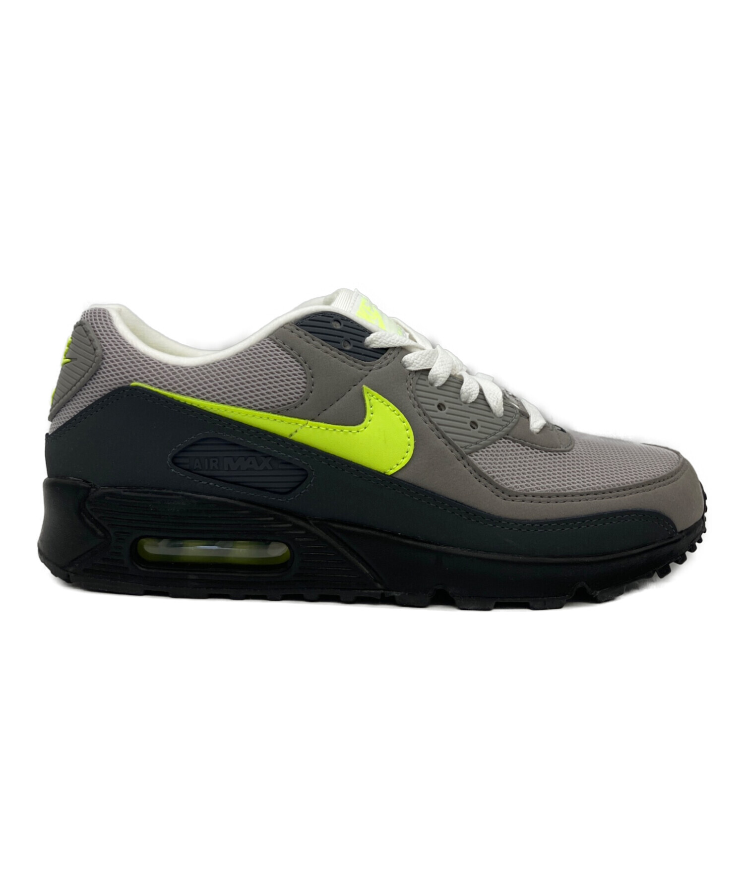 中古・古着通販】NIKE (ナイキ) スニーカー Air Max 90 グレー×黄緑