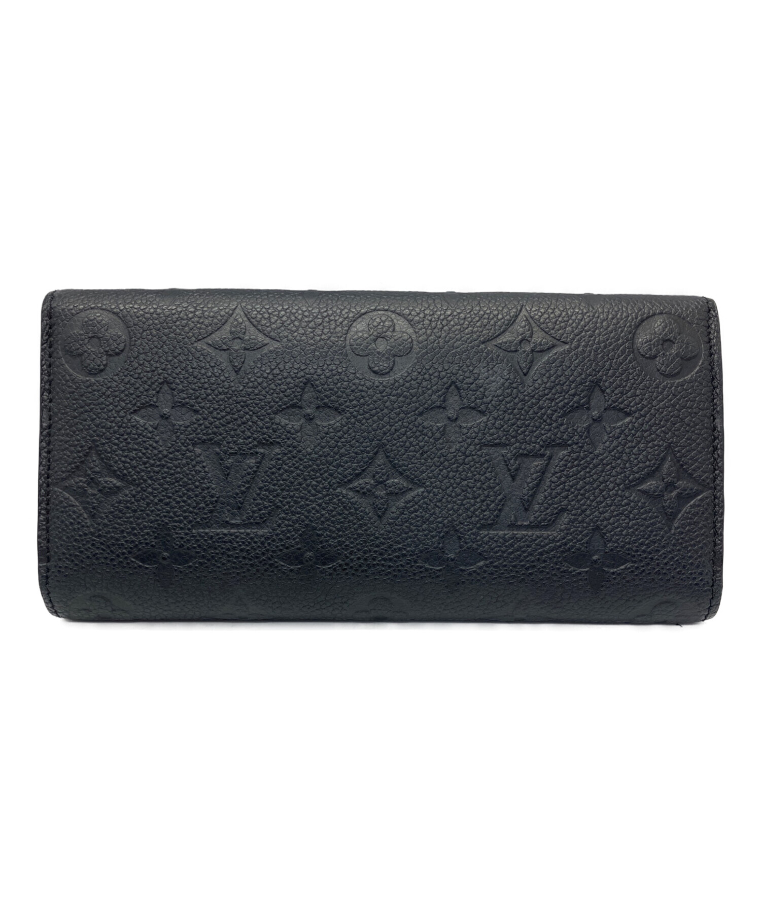 LOUIS VUITTON 長財布 エンボスモノグラム 黒 中古　美品 中古・古着通販】LOUIS VUITTON (ルイ ヴィトン) 長財布 ブラック