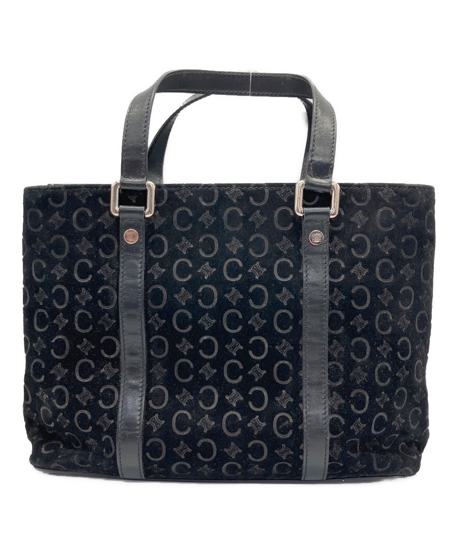 セリーヌ CELINE ハンドバッグ　アクセサリー Cマカダム ブラック 黒 中古・古着通販】CELINE (セリーヌ) ハンドバッグ マカダム ブラック