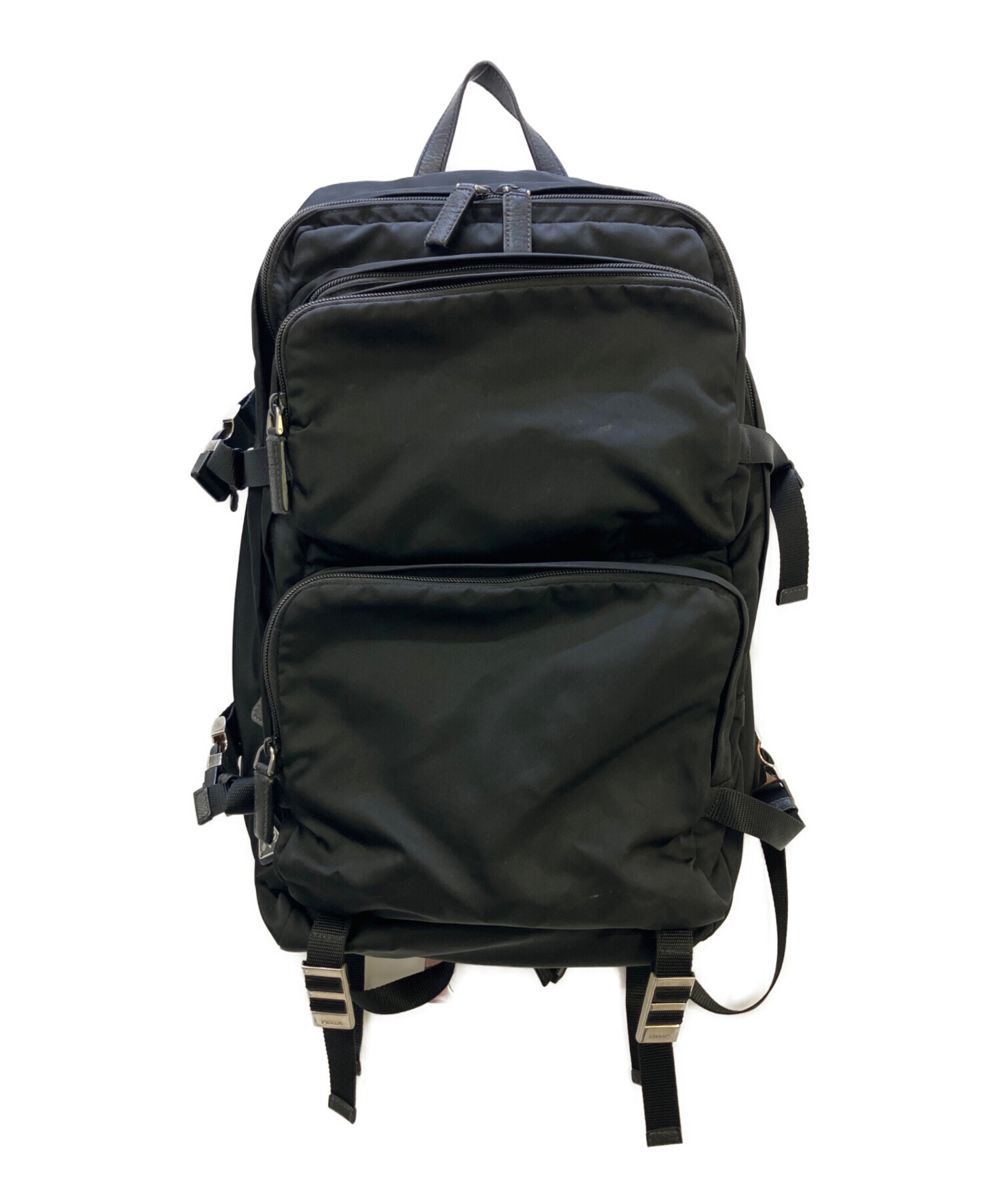 プラダ　ナイロン　リュック　現行　(ジャンク品) 中古・古着通販】PRADA (プラダ) ナイロンリュック ブラック｜ブランド