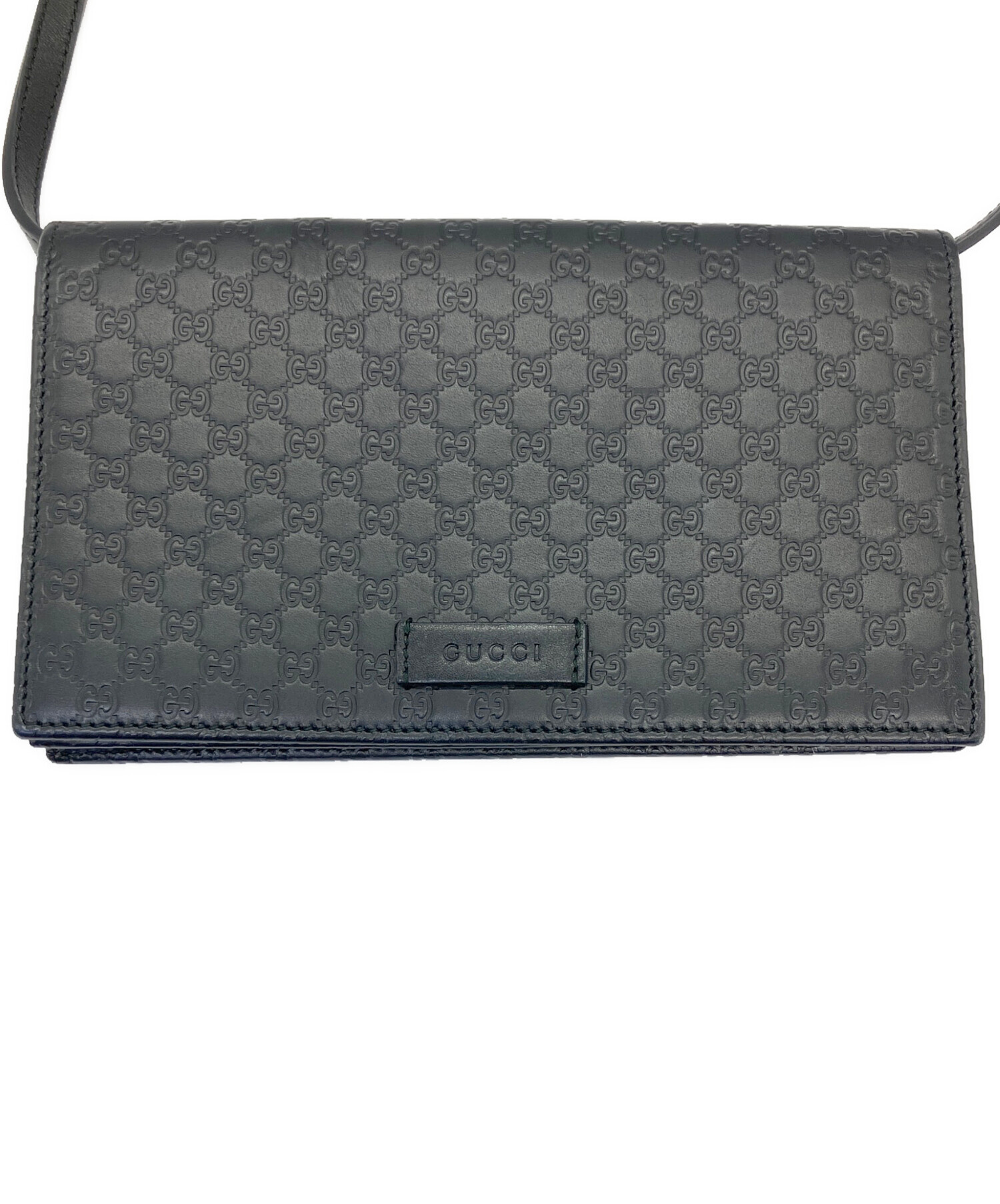 GUCCI グッチ　マイクロシマ　ショルダーウォレット　長財布　1222-① 中古・古着通販】GUCCI (グッチ) ショルダーウォレット GG マイクロ