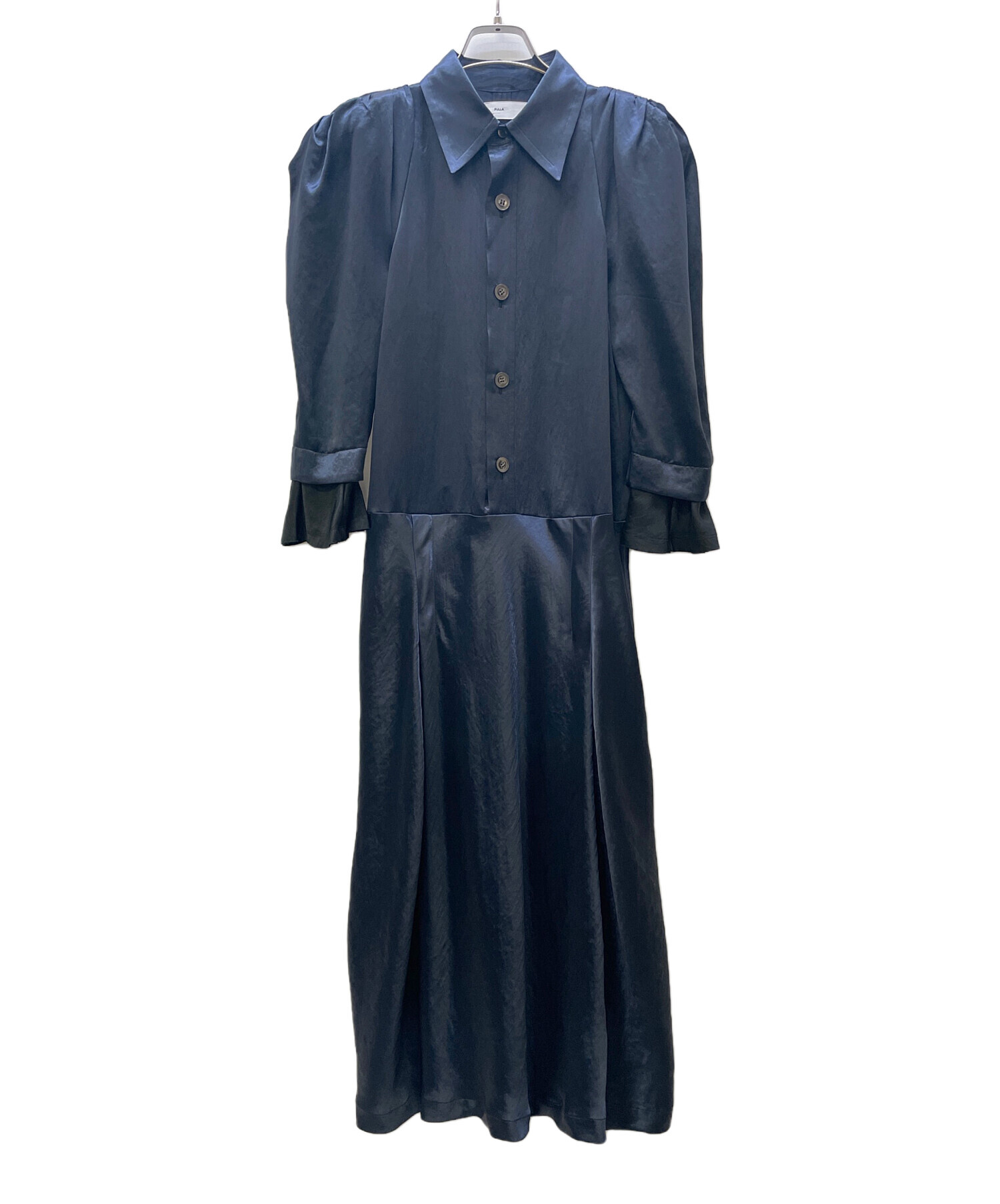 中古・古着通販】TOGA PULLA (トーガ プルラ) サテン ギャザー シャツ