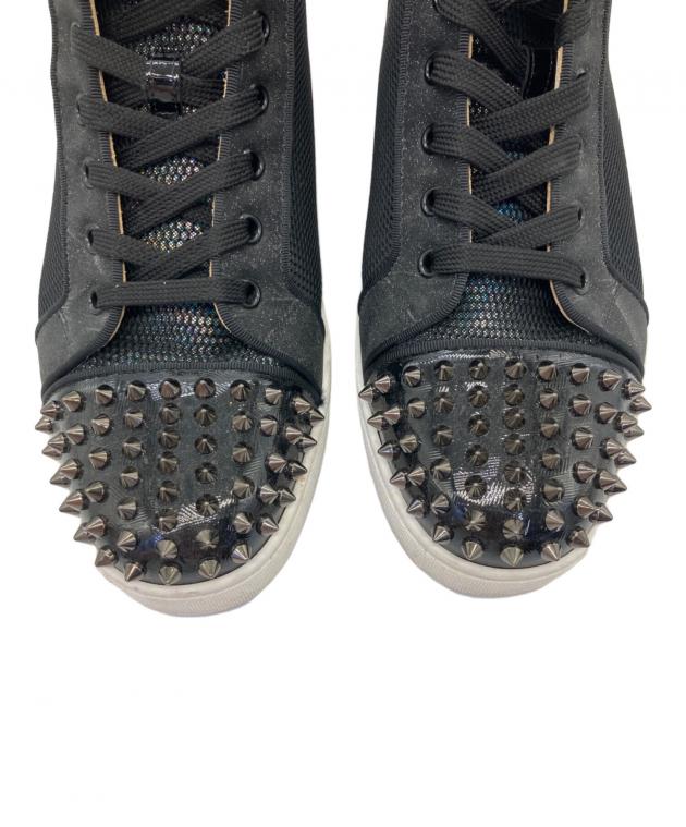 クリスチャンルブタン ハイカット　シルバー　黒　39 中古・古着通販】Christian Louboutin (クリスチャン・ルブタン