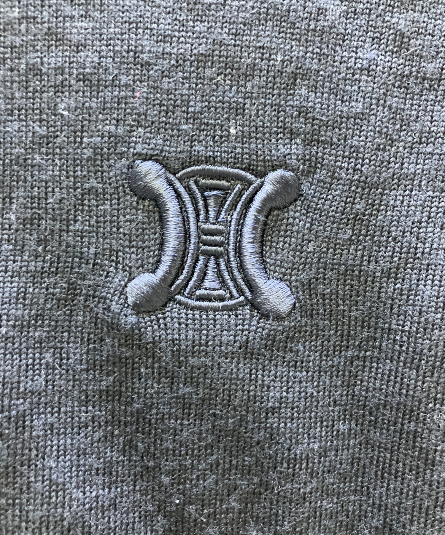 中古・古着通販】CELINE (セリーヌ) トリオンフ刺繍ニットカーディガン