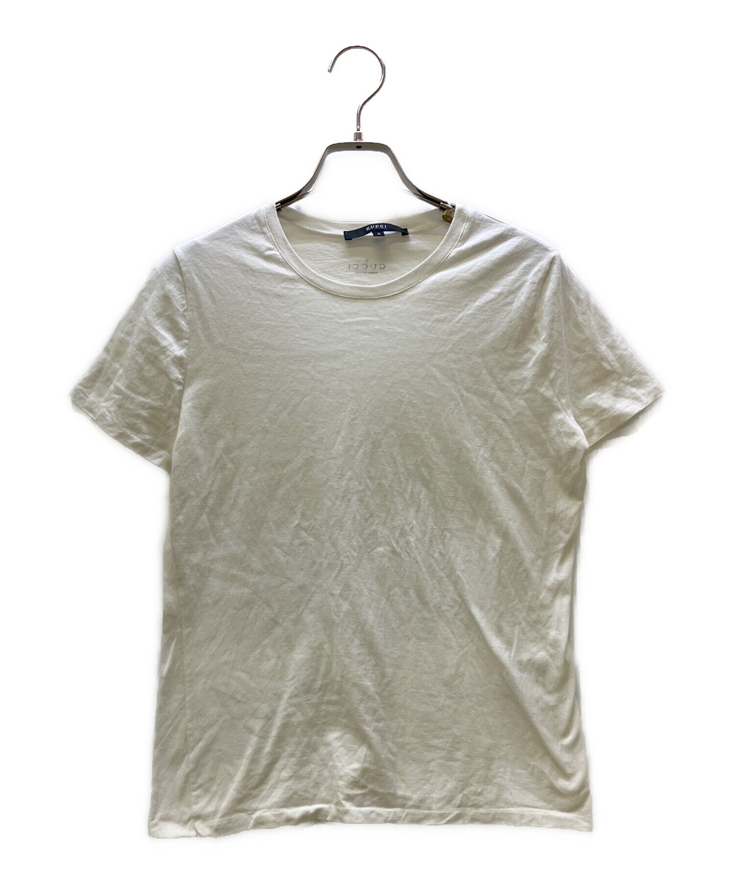 GUCCI - GUCCI グッチ 半袖 カットソー サイズ:L  ホワイト  レディース 　240001128529 中古・古着通販】GUCCI (グッチ) 半袖カットソー ホワイト サイズ:S