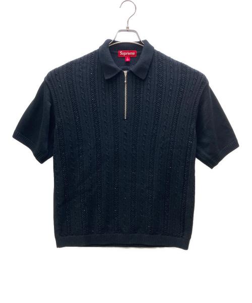 Supreme ブラック ポロシャツ S 中古・古着通販】SUPREME (シュプリーム) ジップポロシャツ ブラック