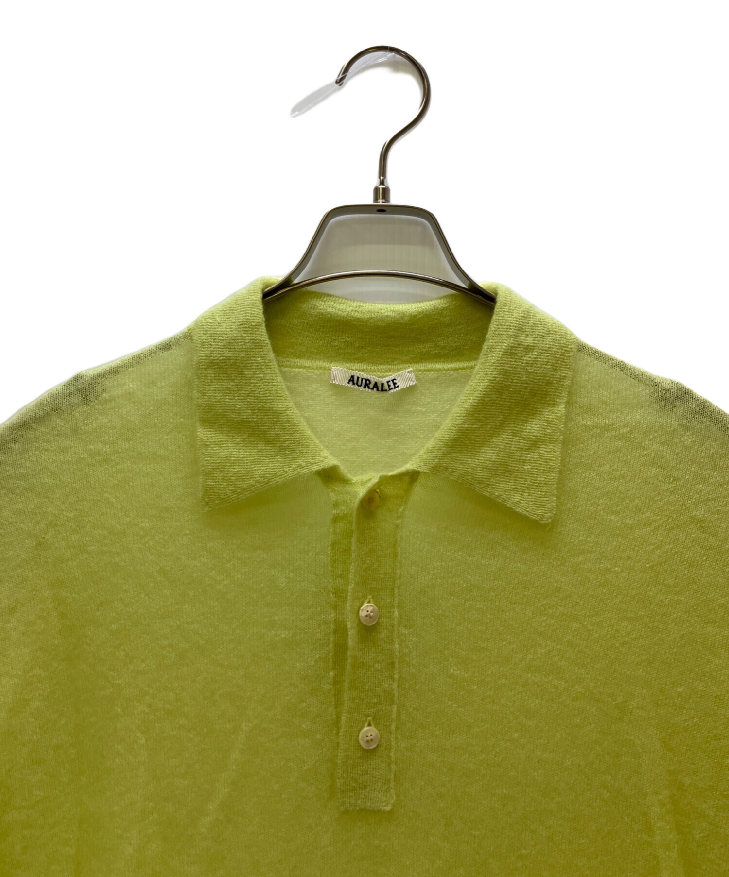 中古・古着通販】AURALEE (オーラリー) ポロシャツ KID MOHAIR SHEER