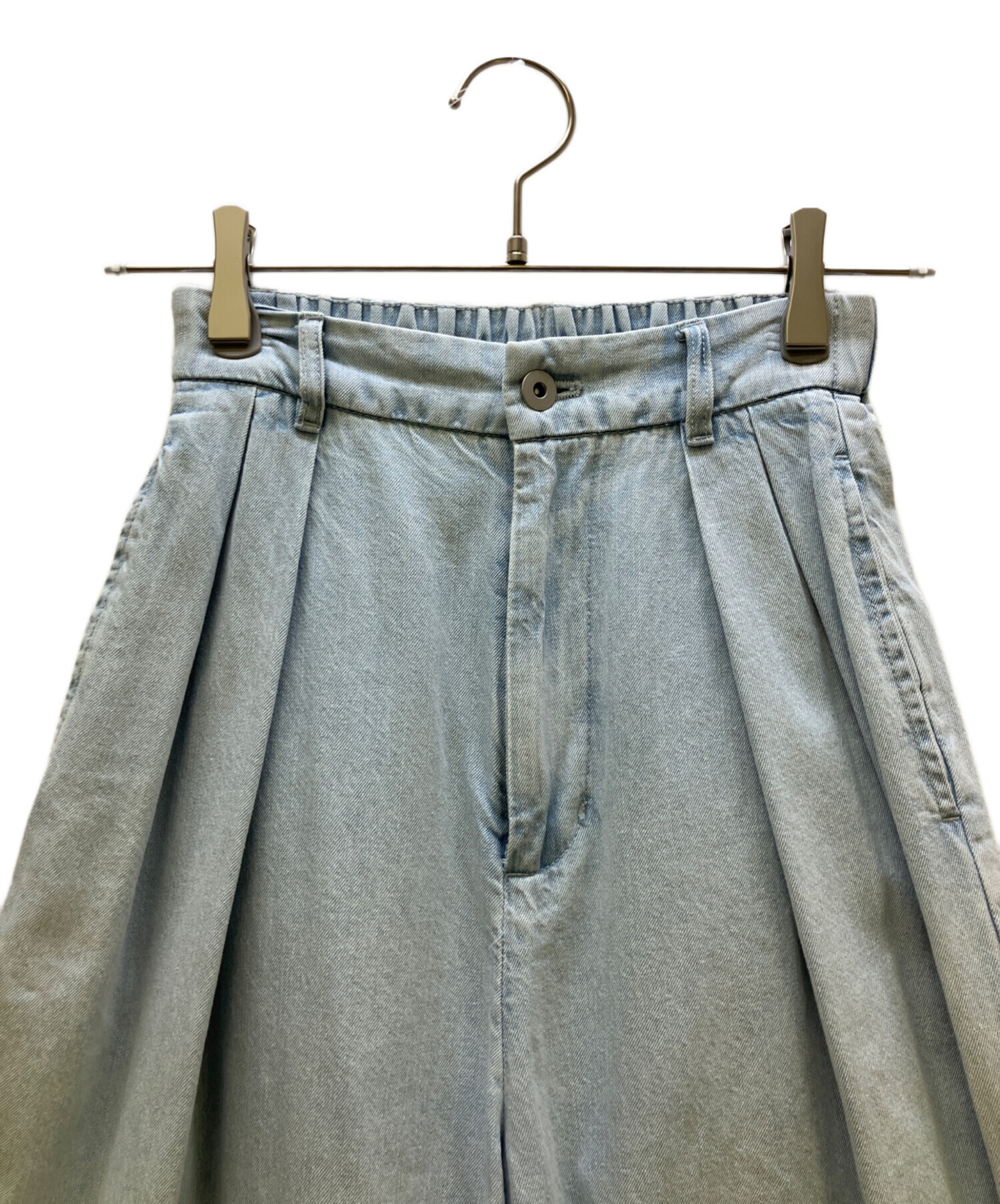 中古・古着通販】conte (コンテ) タックデニムワイドパンツ 26SS