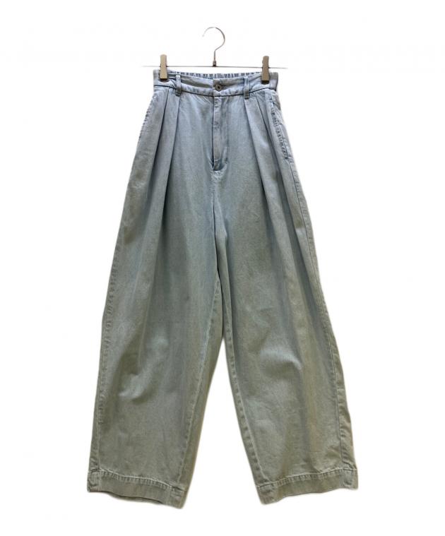 中古・古着通販】conte (コンテ) タックデニムワイドパンツ 26SS