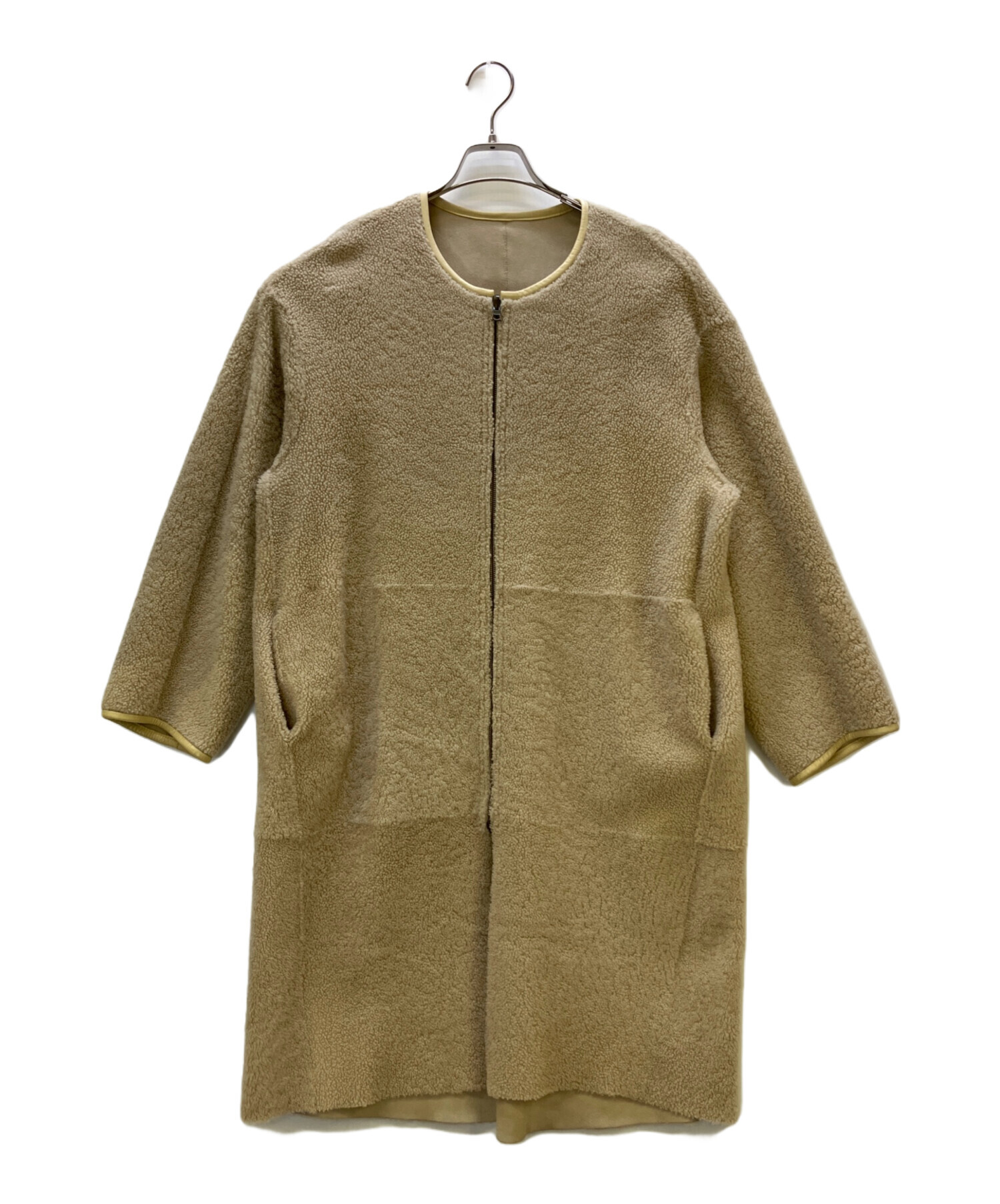 unknow アンノウン　ムートンコート 中古・古着通販】unknown (アンノウン) ムートンコート ベージュ
