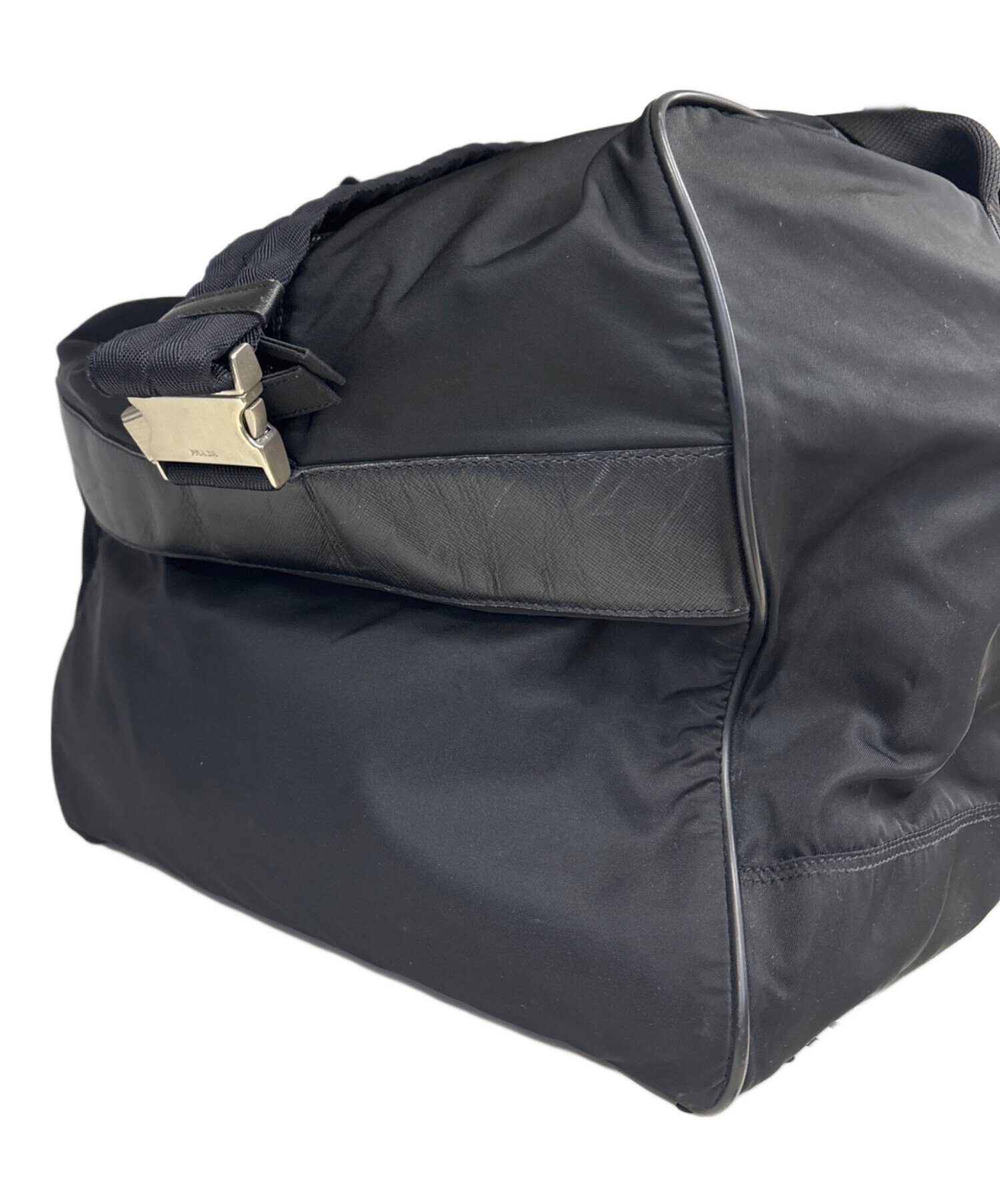 中古・古着通販】PRADA (プラダ) ナイロンボストンバッグ ブラック