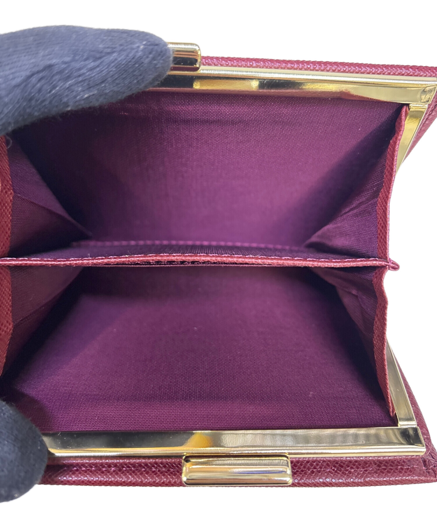 中古・古着通販】BURBERRY (バーバリー) がま口2つ折り財布 ベージュ