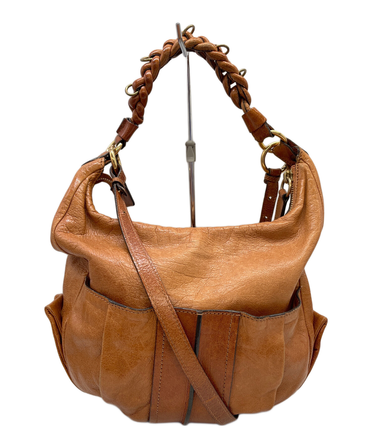 Chloe クロエ ショルダーバッグ ブラウン 中古・古着通販】Chloe (クロエ) Chloe 2WAYショルダーバッグ ブラウン