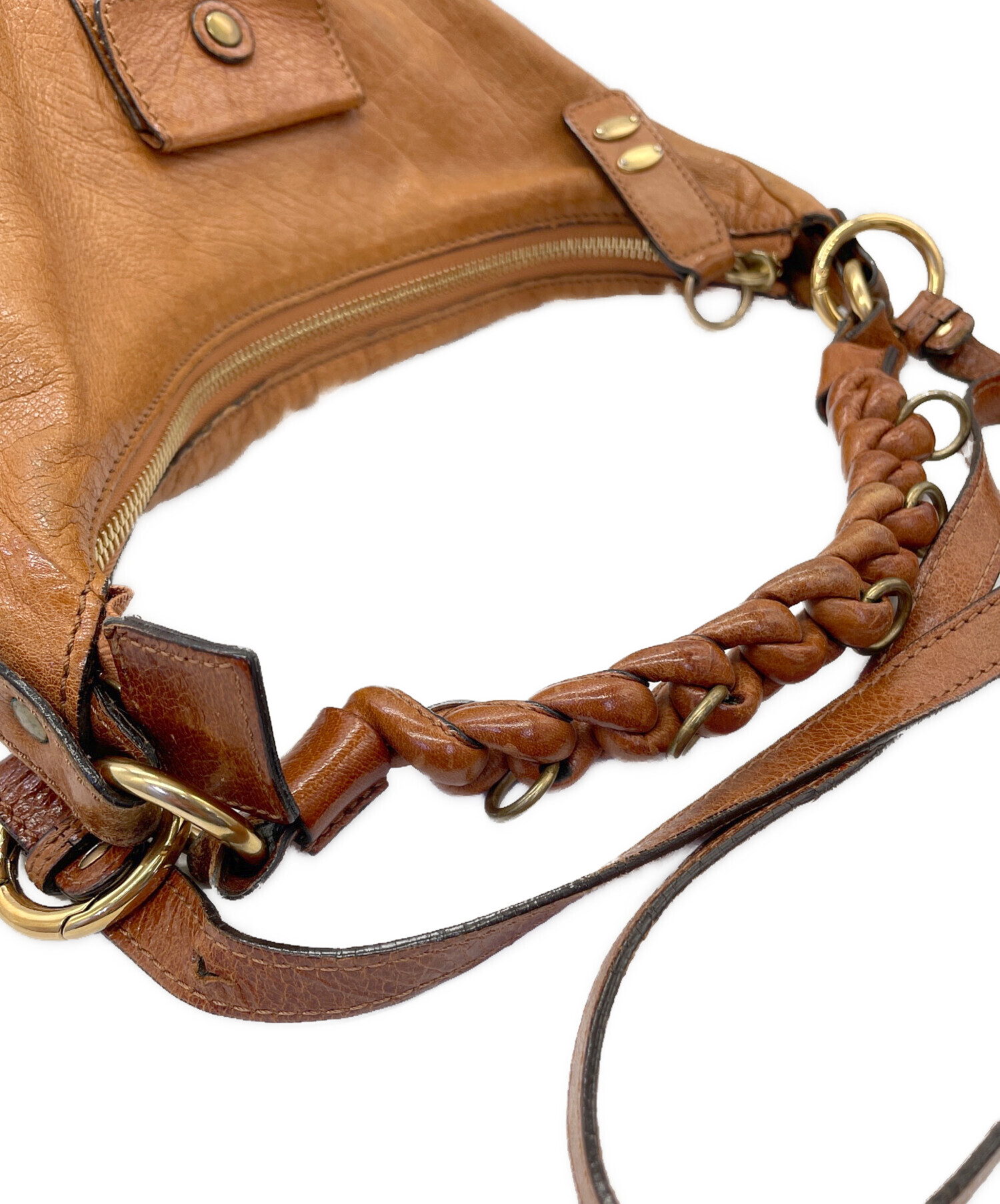 Chloe クロエ ショルダーバッグ ブラウン 中古・古着通販】Chloe (クロエ) Chloe 2WAYショルダーバッグ ブラウン