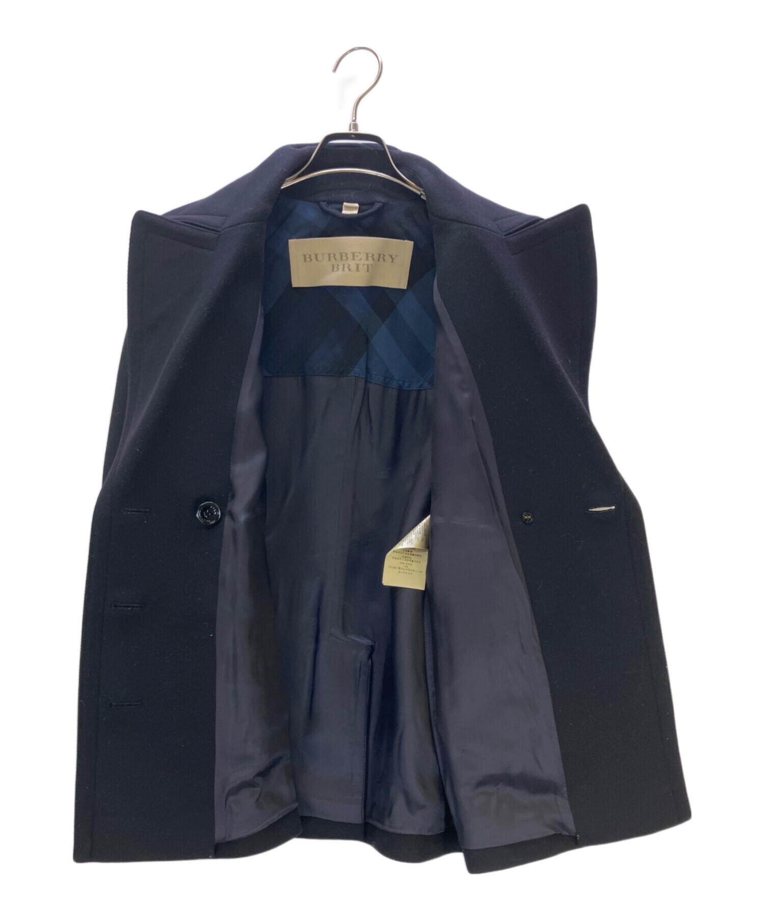 中古・古着通販】BURBERRY BRIT (バーバリーブリット) コート ネイビー