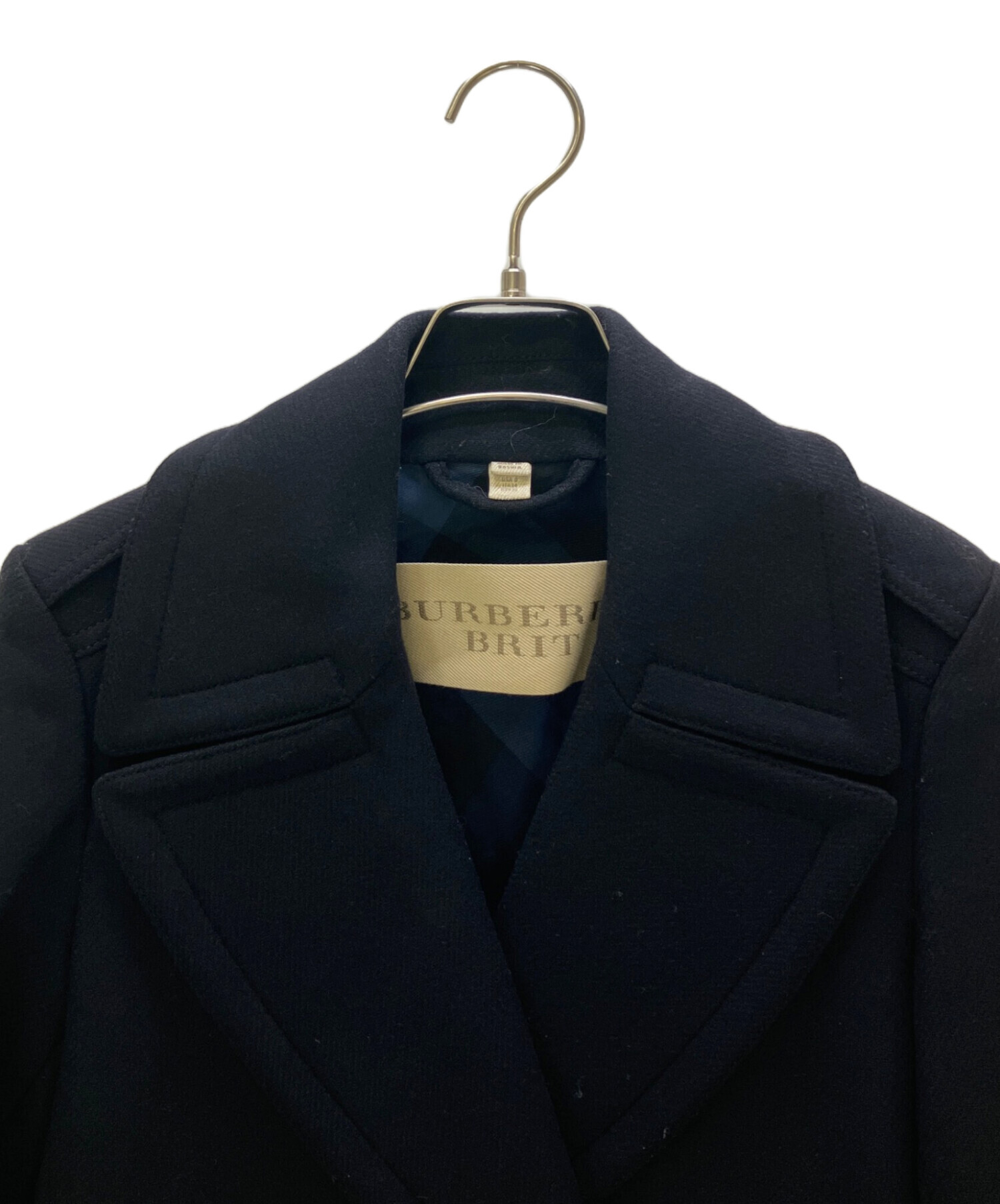 Burberry Brit ネイビー ピーコート 中古・古着通販】BURBERRY BRIT (バーバリーブリット) コート ネイビー