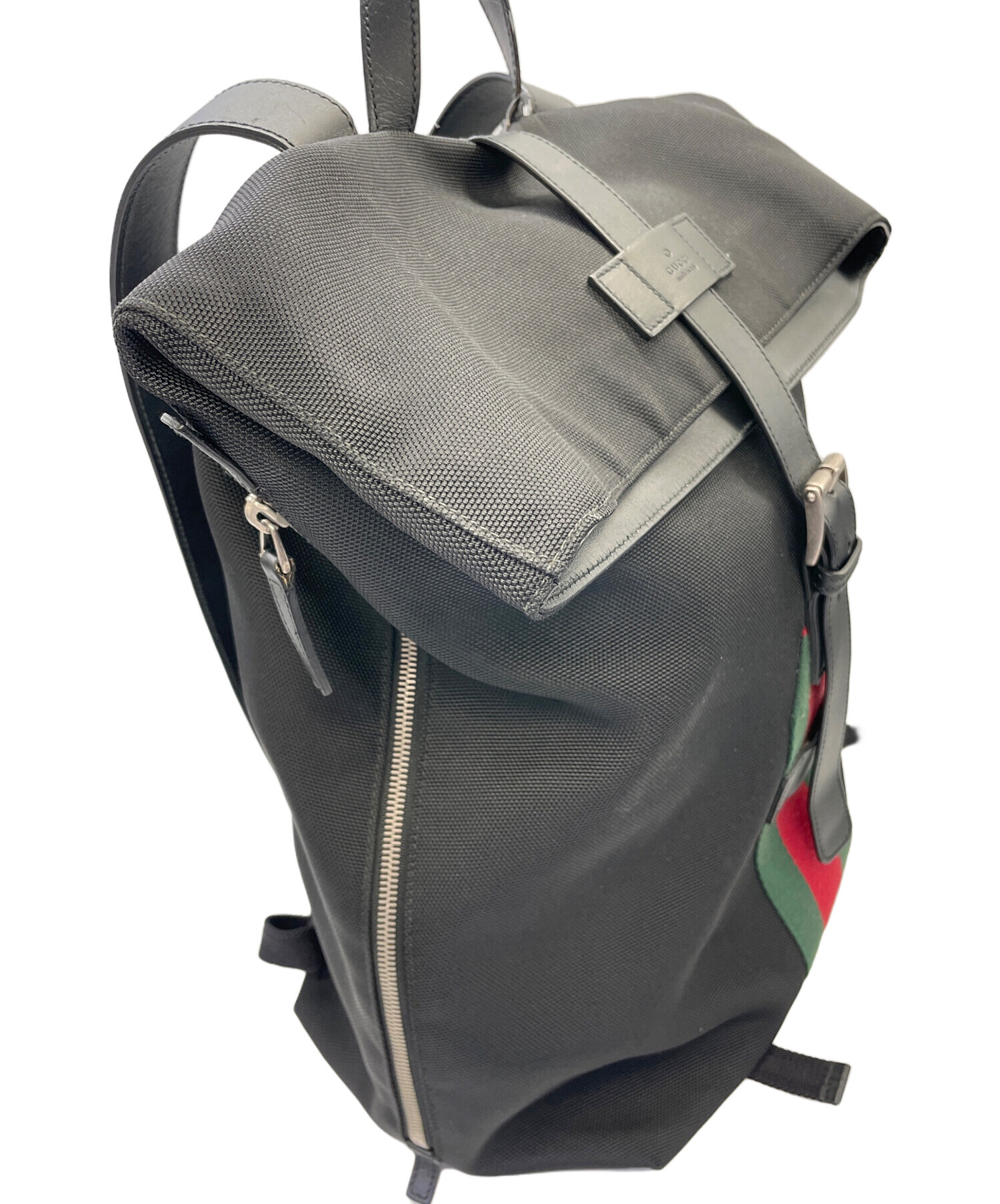 グッチ　シェリーライン　バックパック　リュック キャンバス　ユニセックス 中古・古着通販】GUCCI (グッチ) GUCCI テクノキャンバスバックパック