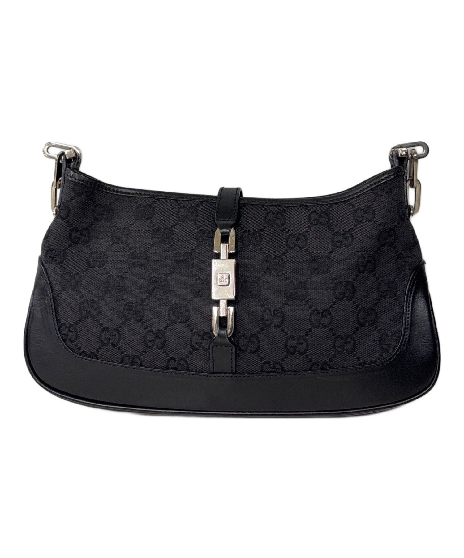 中古・古着通販】GUCCI (グッチ) チェーンショルダーバッグ ブラック 