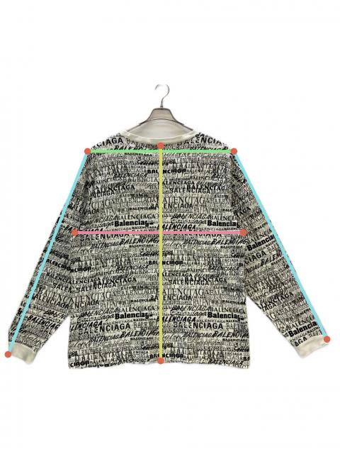 中古・古着通販】BALENCIAGA (バレンシアガ) 長袖カットソー 19AW Wave 中古・古着通販】BALENCIAGA (バレンシアガ) 長袖カットソー 19AW Wave