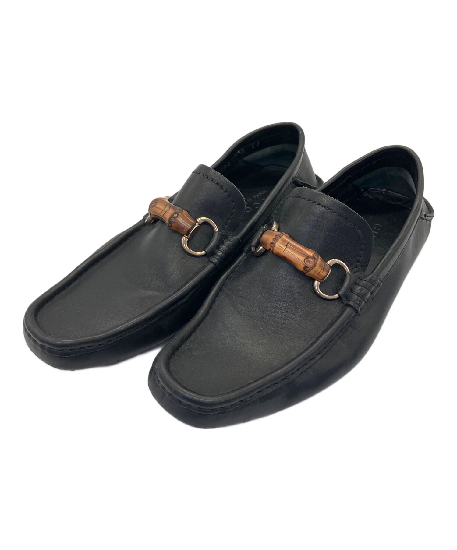 GUCCI グッチ 革製ドライビングシューズ（極美品） 中古・古着通販】GUCCI (グッチ) ドライビングシューズ ブラック