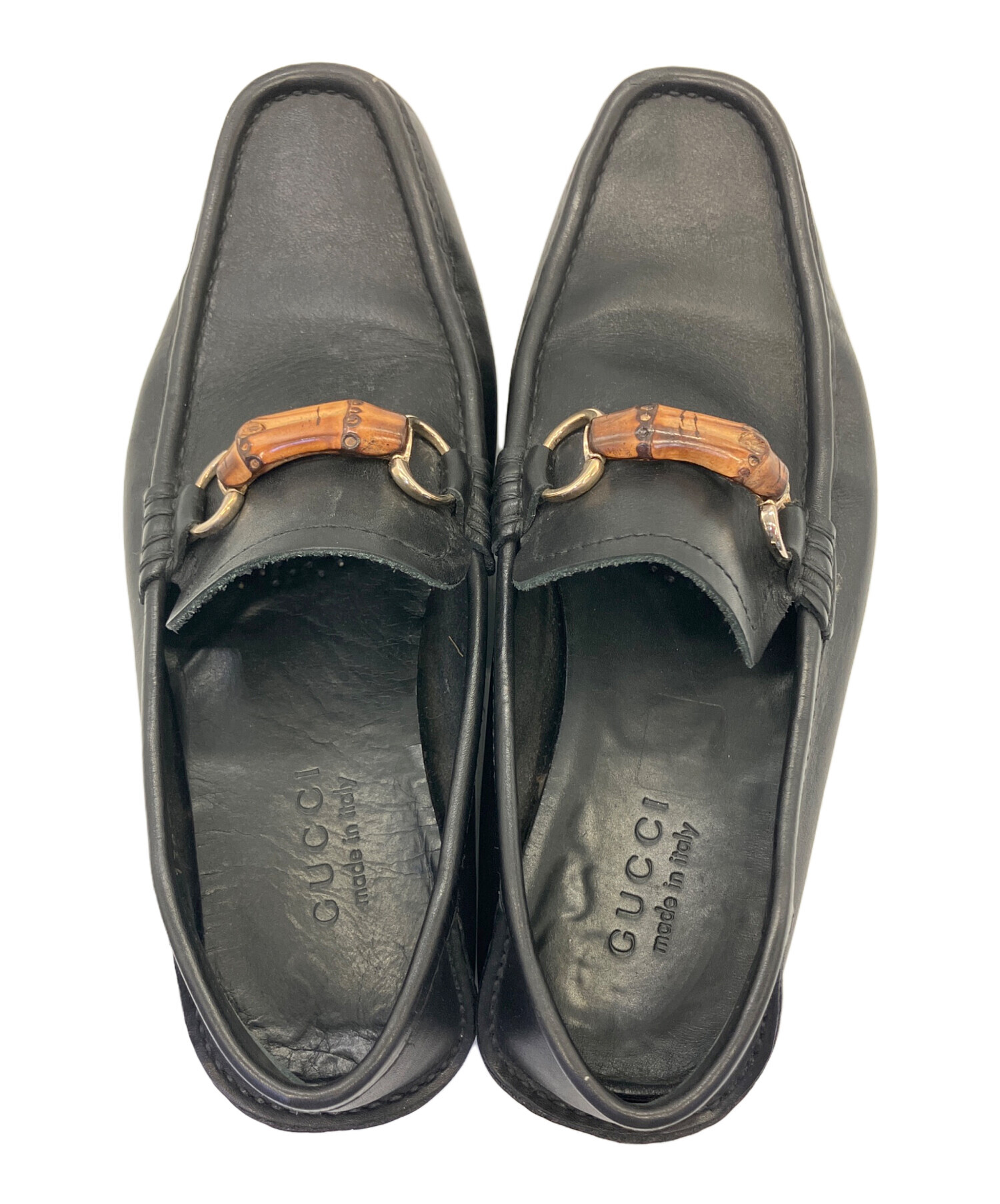 GUCCI グッチ 革製ドライビングシューズ（極美品） 中古・古着通販】GUCCI (グッチ) ドライビングシューズ ブラック