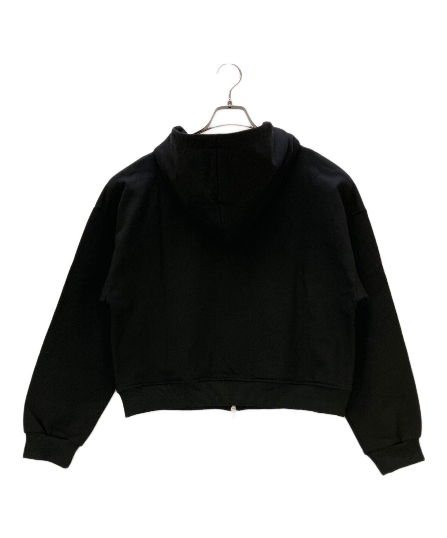 【値下げ可、美品】Deaileジップパーカー ブラック Sサイズ 短丈 中古・古着通販】Deaile (ディアイル) ジップパーカー ブラック サイズ