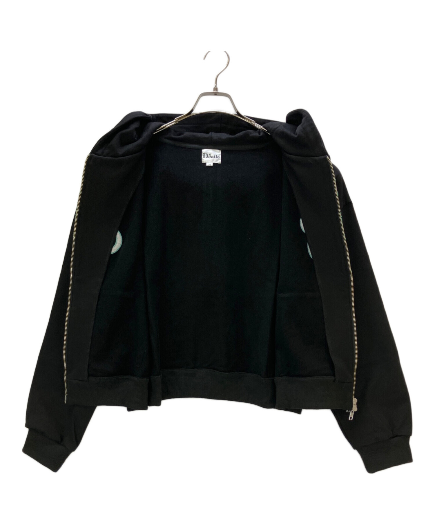 中古・古着通販】Deaile (ディアイル) ジップパーカー ブラック サイズ