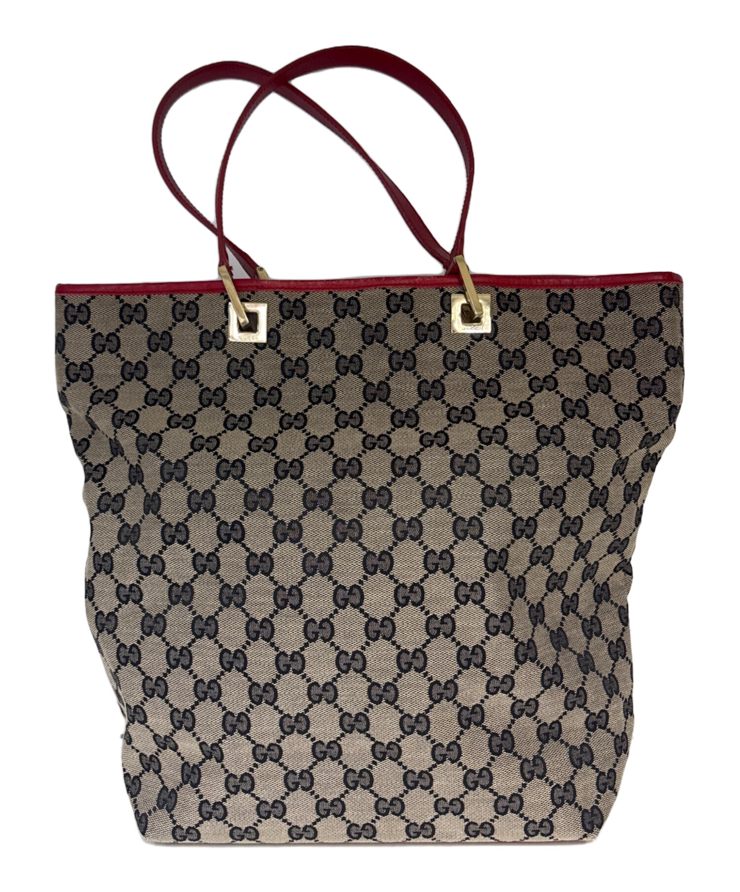 中古・古着通販】GUCCI (グッチ) トートバッグ GG ベージュ×レッド 