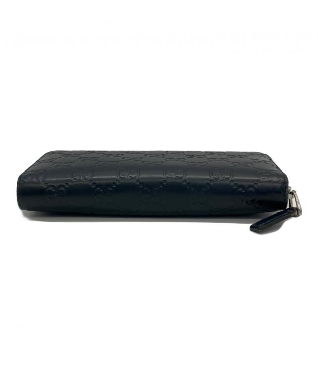中古・古着通販】GUCCI (グッチ) ラウンドファスナー財布 ネイビー