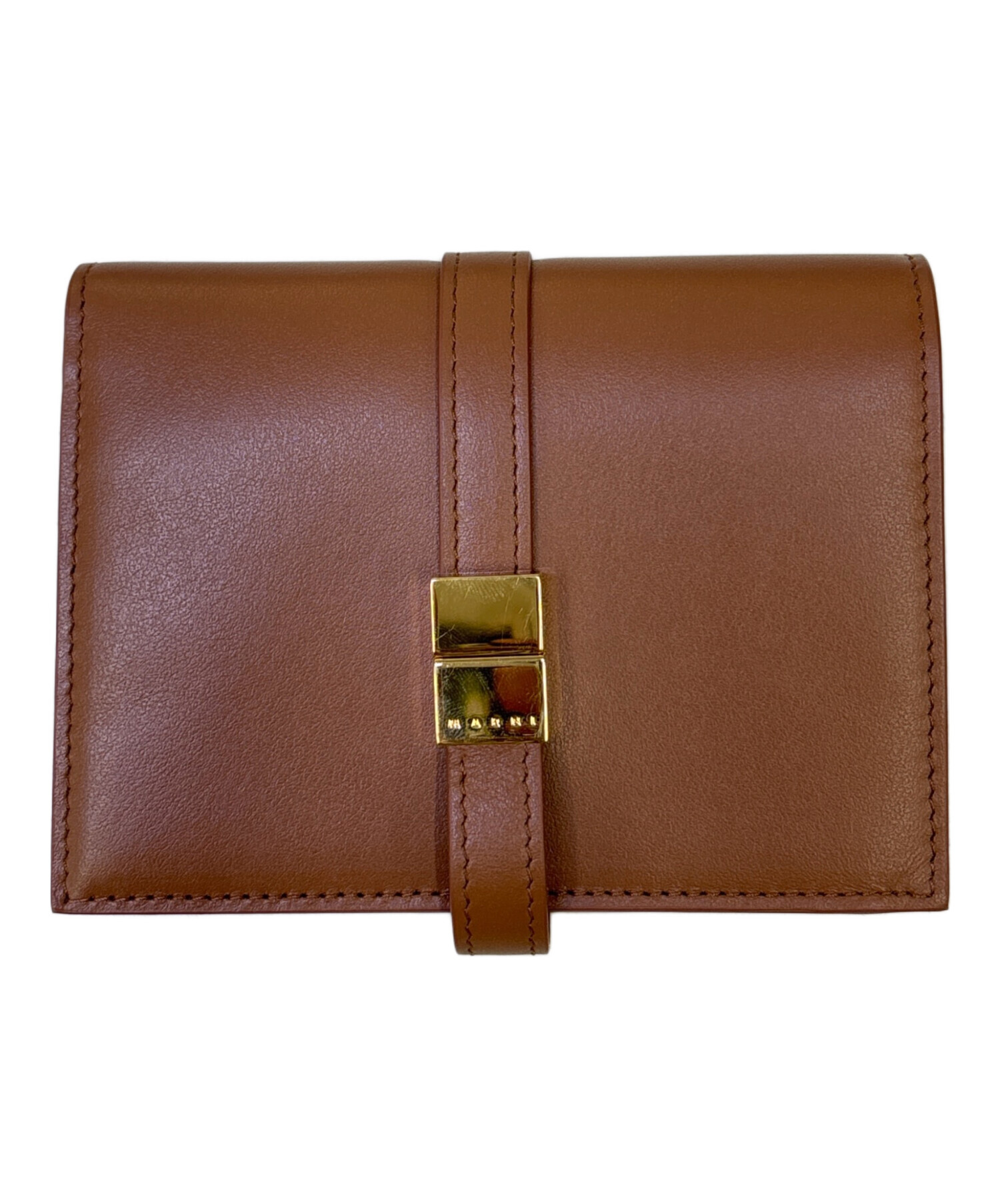 中古・古着通販】MARNI (マルニ) 2つ折り財布 PRISMA ブラウン