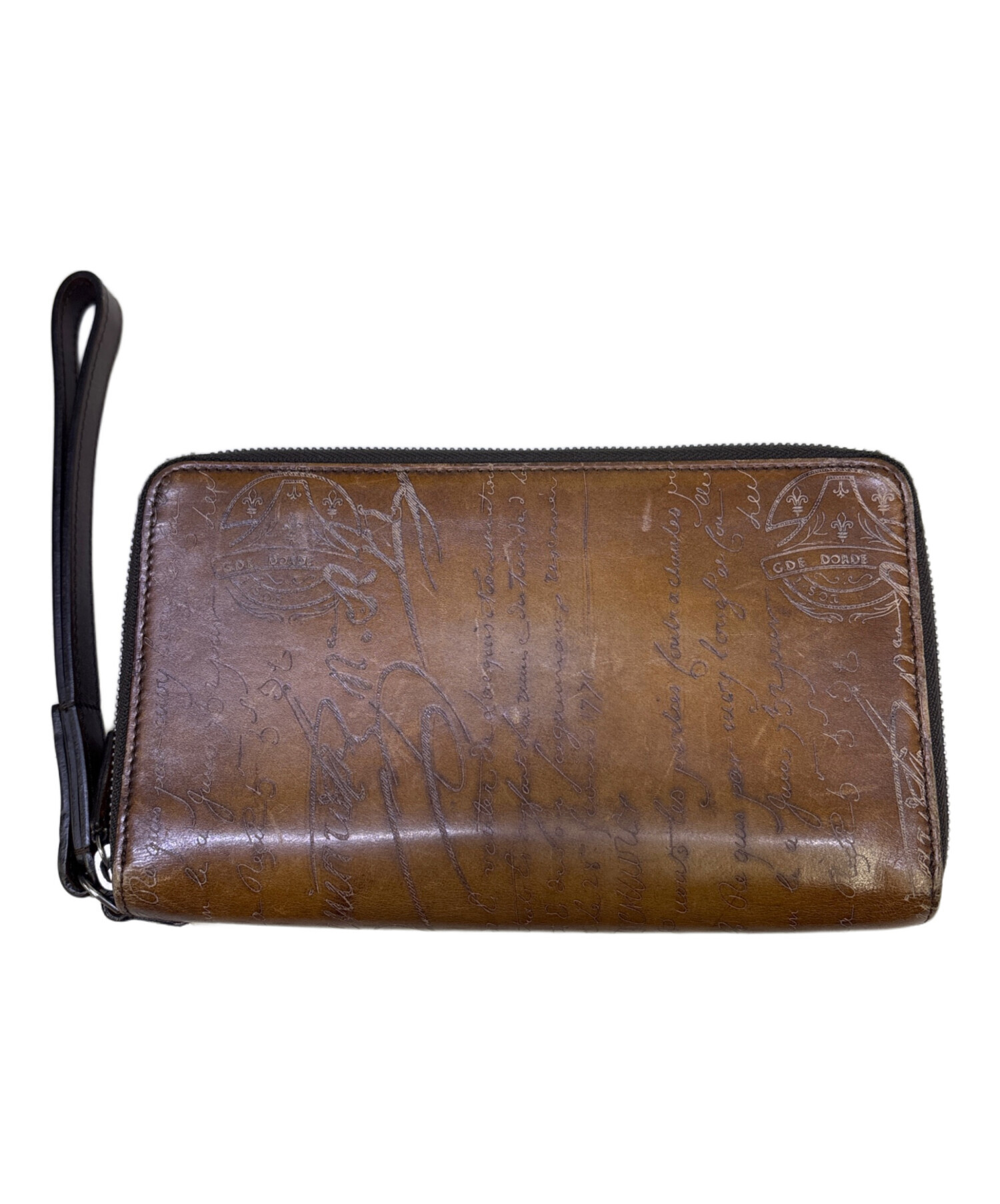 Berluti カリグラフィ 長財布 ブラウン　サンタル 中古・古着通販】Berluti (ベルルッティ) 長財布 タリ カリグラフィー