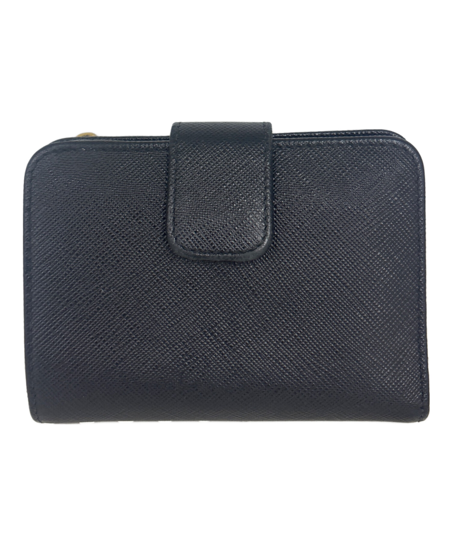 中古・古着通販】PRADA (プラダ) 2つ折り財布 トライアングル ブラック