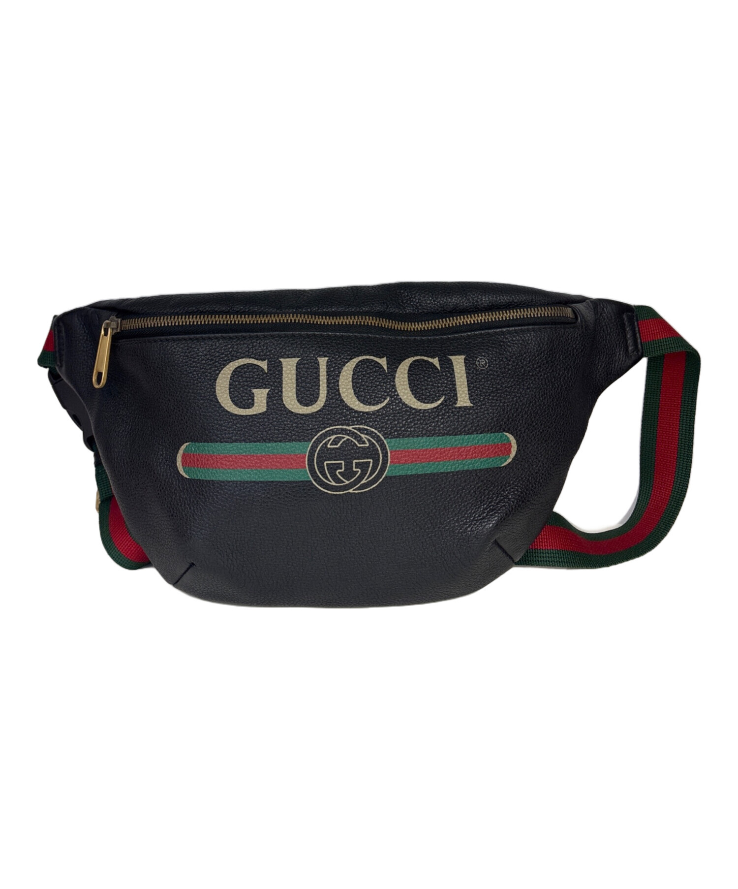 【専用】GUCCI ボディバッグ ソーホーロゴ シェリーライン 肩掛け ブラック 中古・古着通販】GUCCI (グッチ) ボディバッグ プリントロゴ シェリー