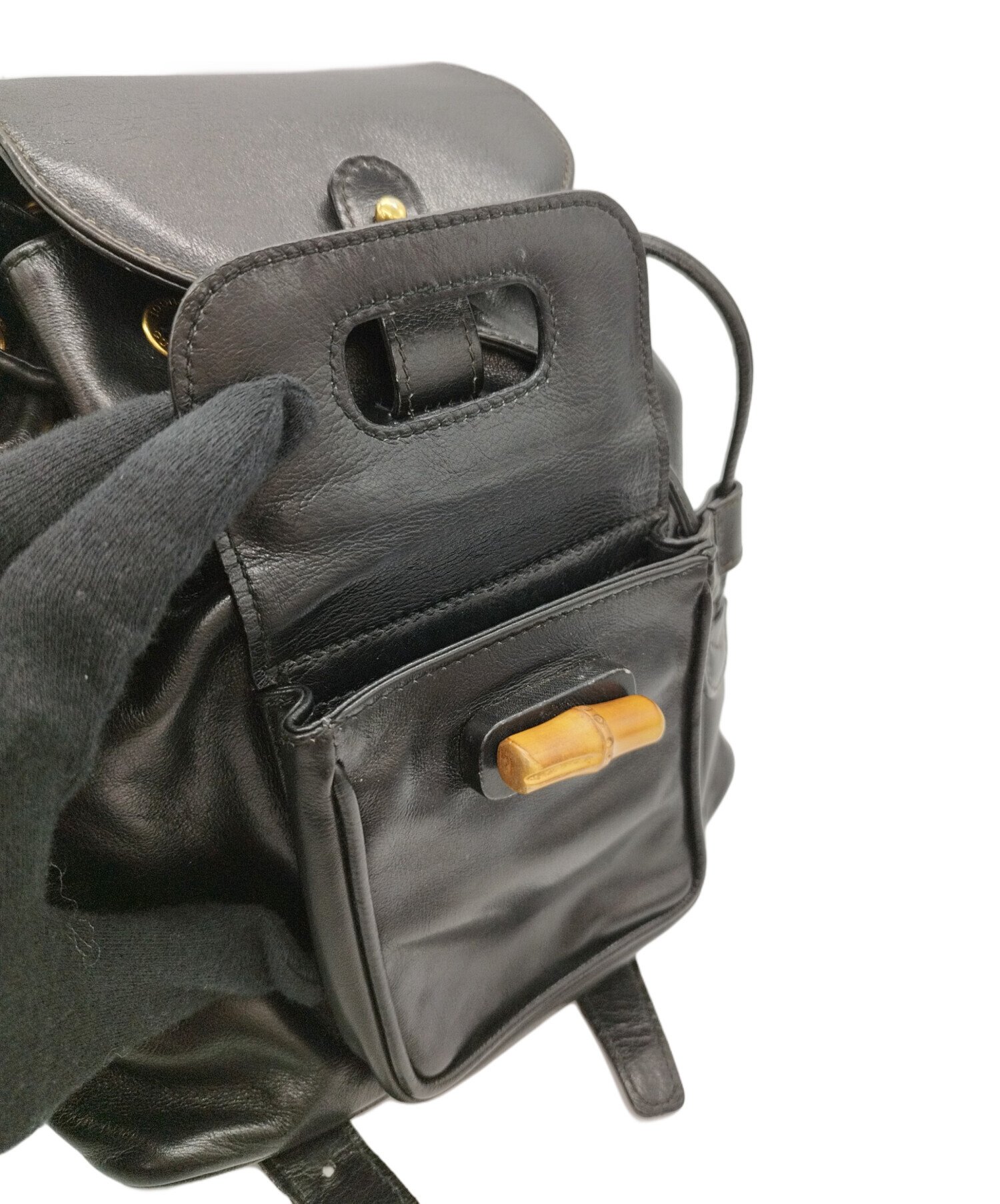 中古・古着通販】GUCCI (グッチ) リュック ブラック｜ブランド・古着