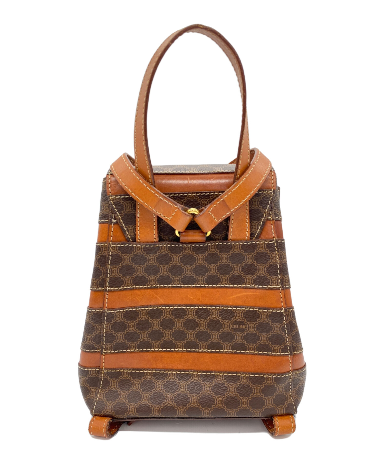 中古・古着通販】CELINE (セリーヌ) マカダムミニリュック ブラウン