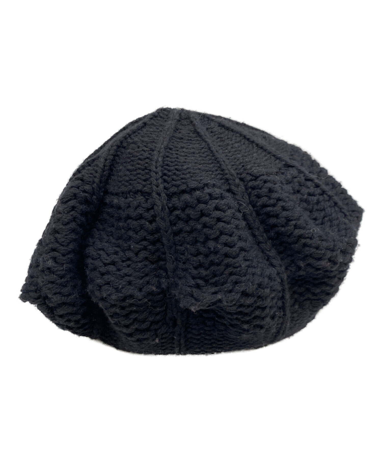 Yohji Yamamoto ベレー帽 ブラック ヨウジヤマモト　プールオム 中古・古着通販】YOHJI YAMAMOTO (ヨウジヤマモト) ベレー帽 ブラック