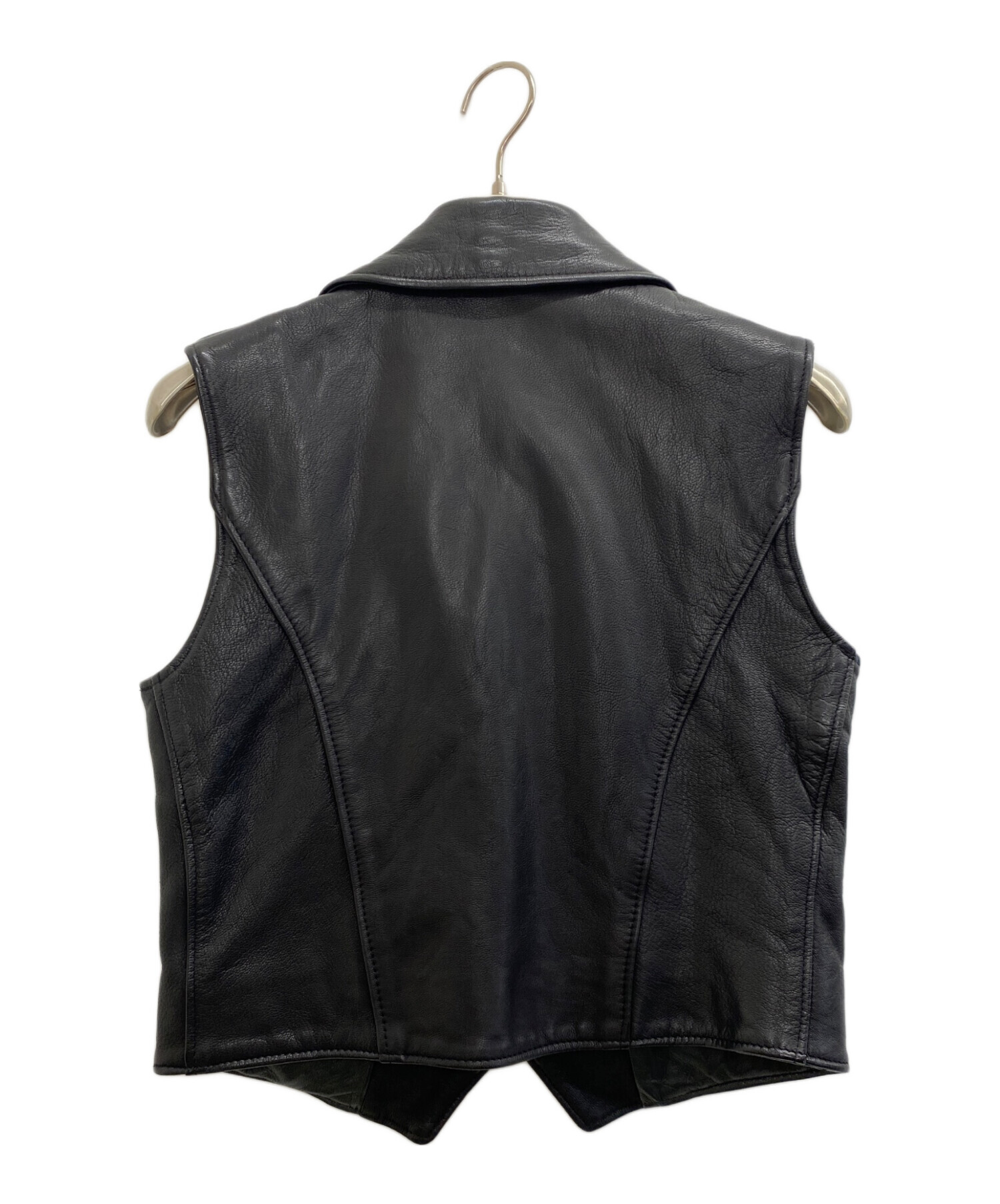 Schott レザー ベスト Mサイズ 黒 アメリカ製 古着 中古・古着通販】Schott (ショット) レザーベスト ブラック サイズ:M