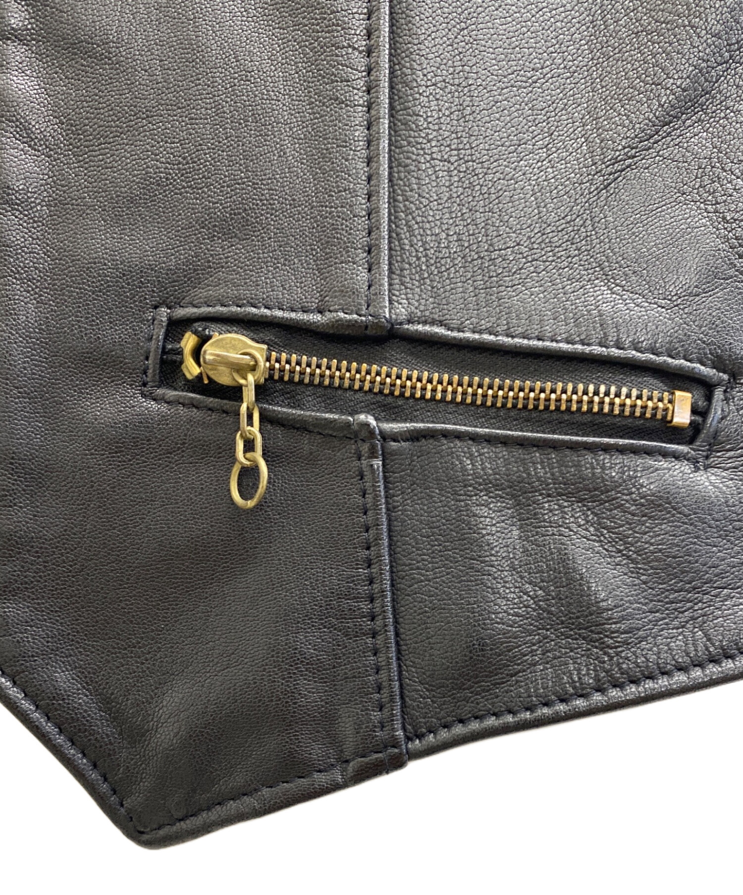 中古・古着通販】Schott (ショット) レザーベスト ブラック サイズ:M