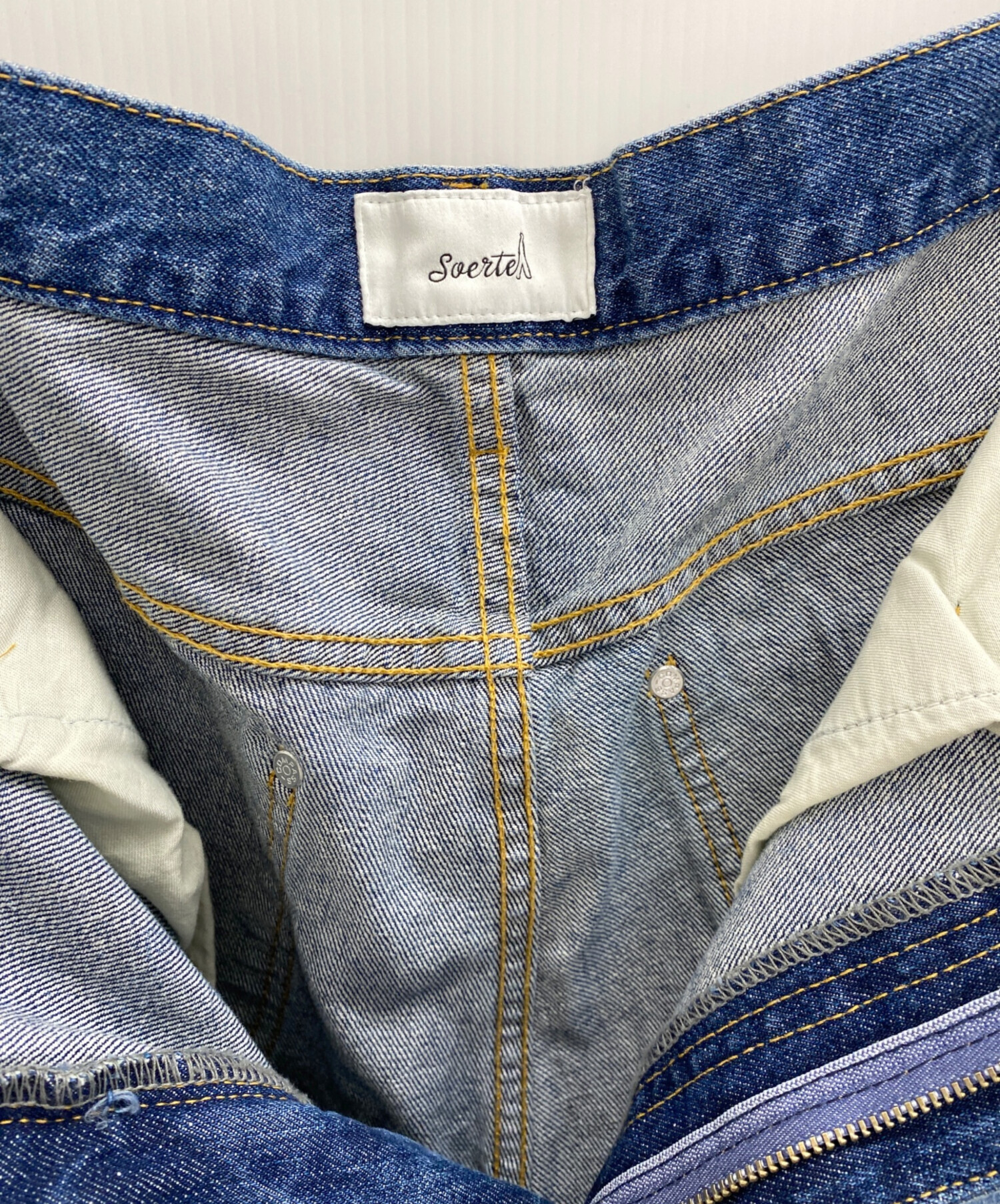中古・古着通販】soerte (ソエルテ) デニムパンツ インディゴ サイズ 