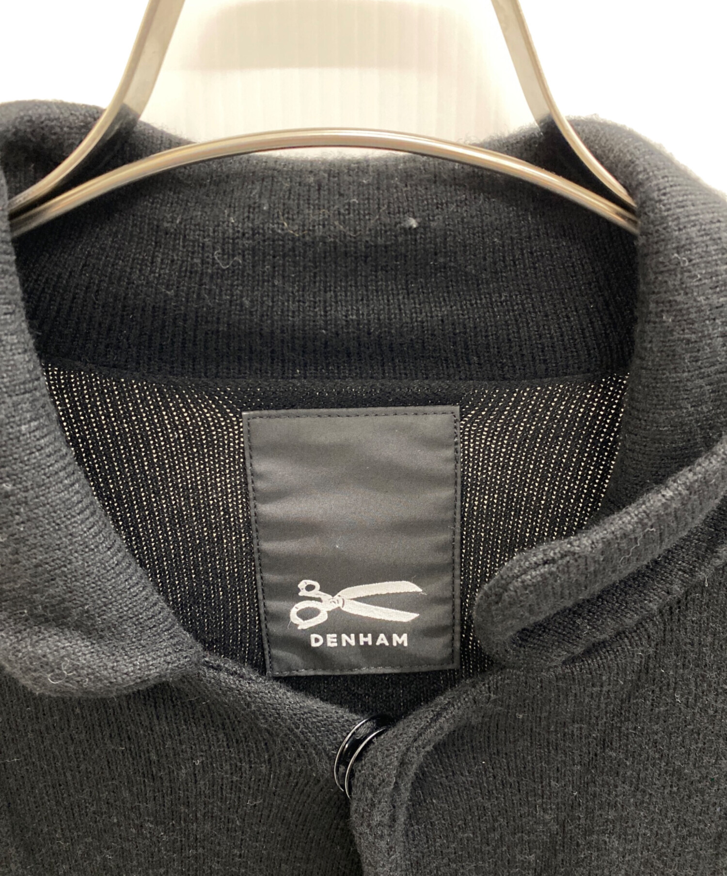 中古・古着通販】Denham (デンハム) ニットジャケット ブラック サイズ