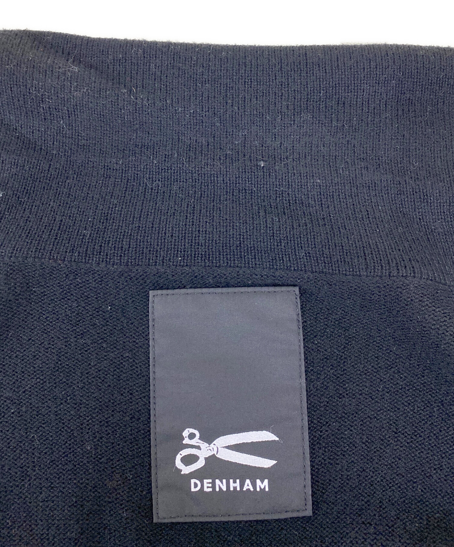 中古・古着通販】Denham (デンハム) ニットジャケット ブラック サイズ