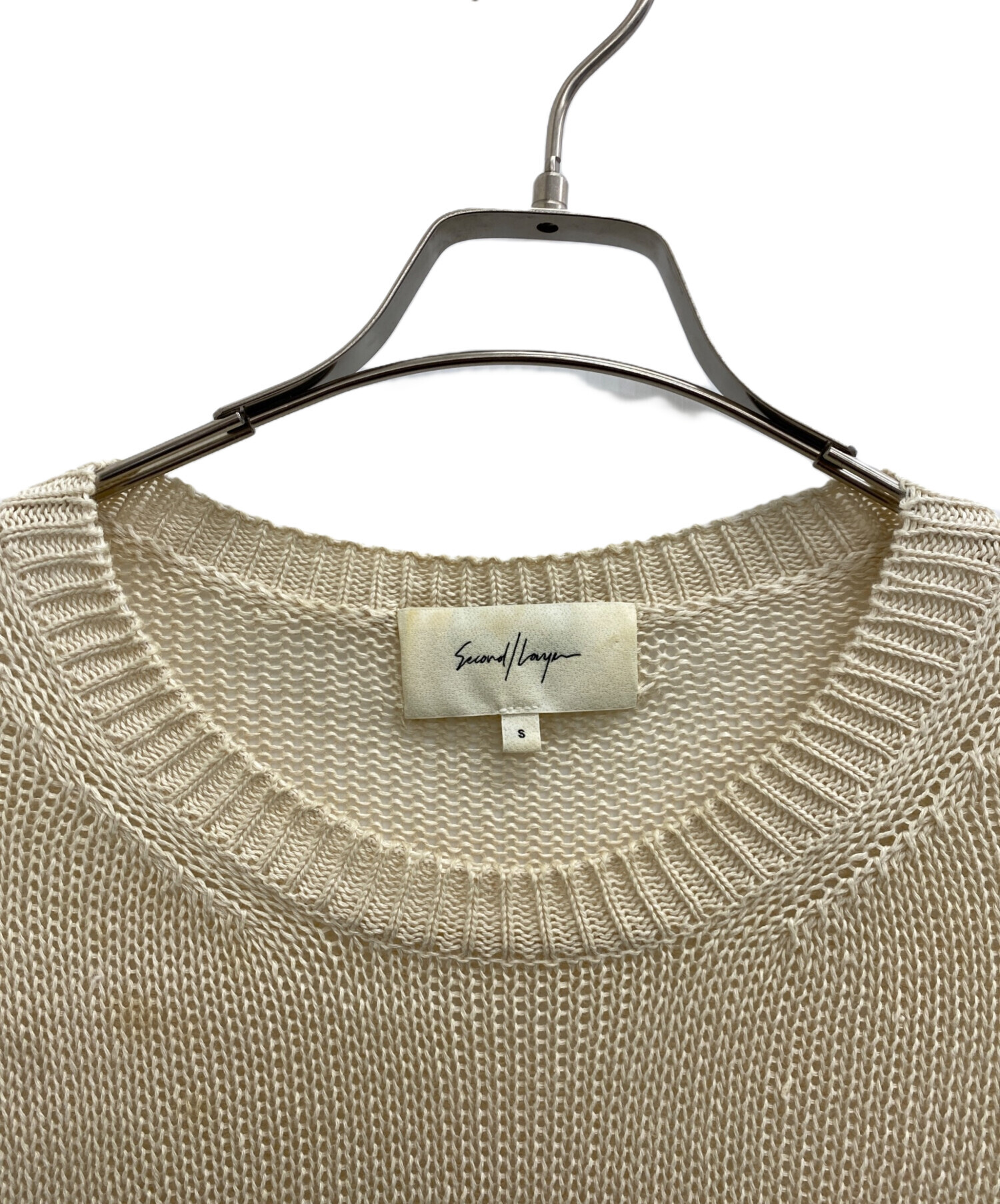 中古・古着通販】SECOND/LAYER (セカンドレイヤー) ニット アイボリー