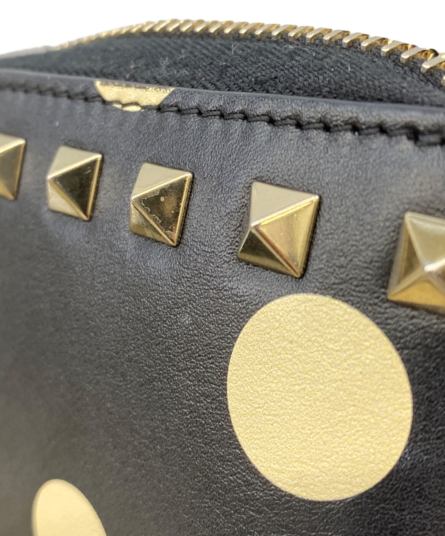 中古・古着通販】VALENTINO (ヴァレンティノ) 長財布 ブラック 