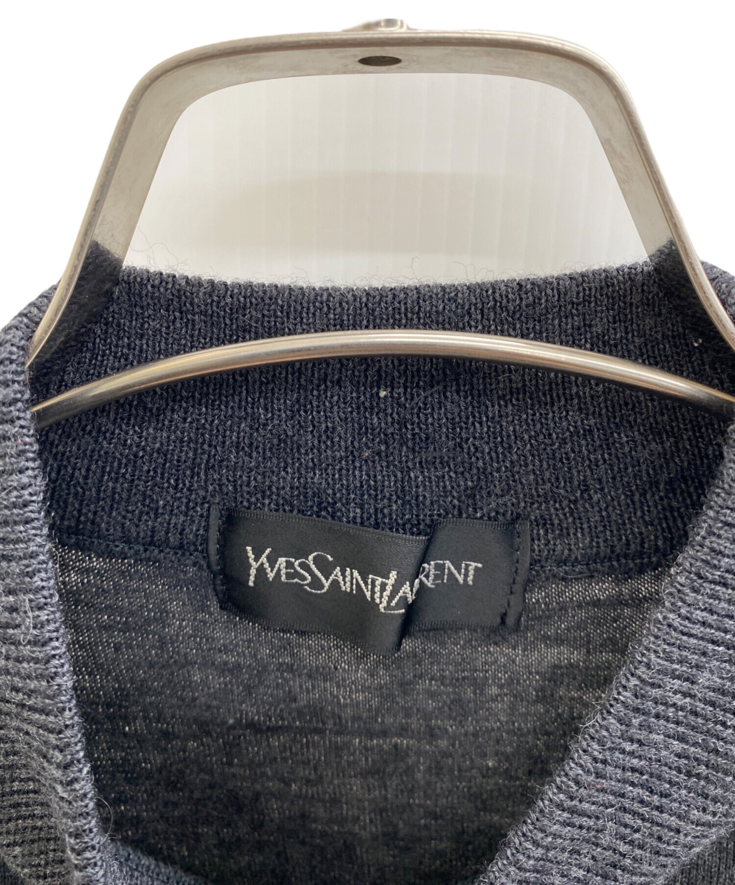 【引っ越し最終値下げ】Yves Saint Laurentのウールリブニット 楽天市場】イヴサンローラン 90s ウール100％ Vネック 総柄 ニット L